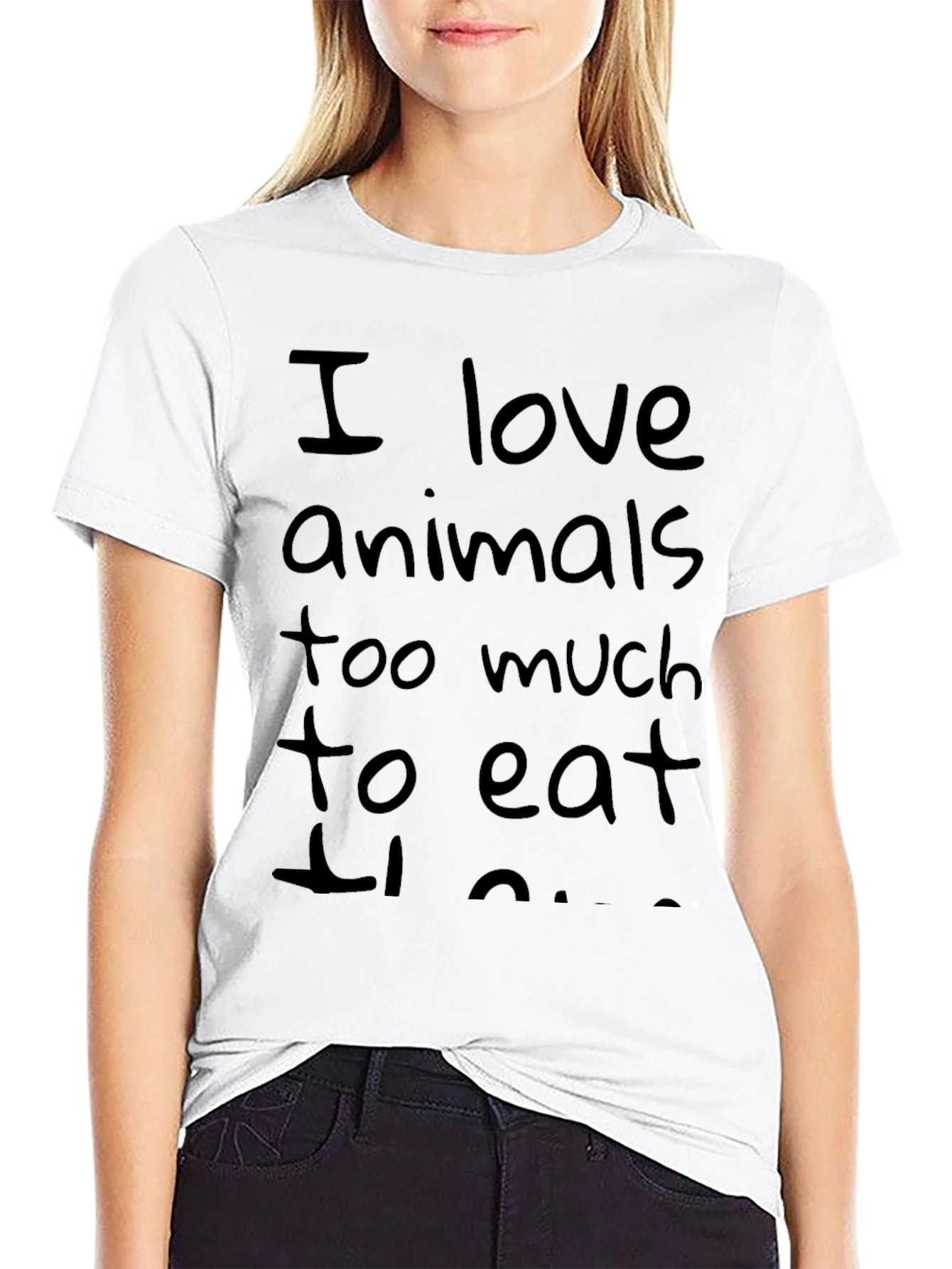 Vegan Statement Tee - I Love Animals