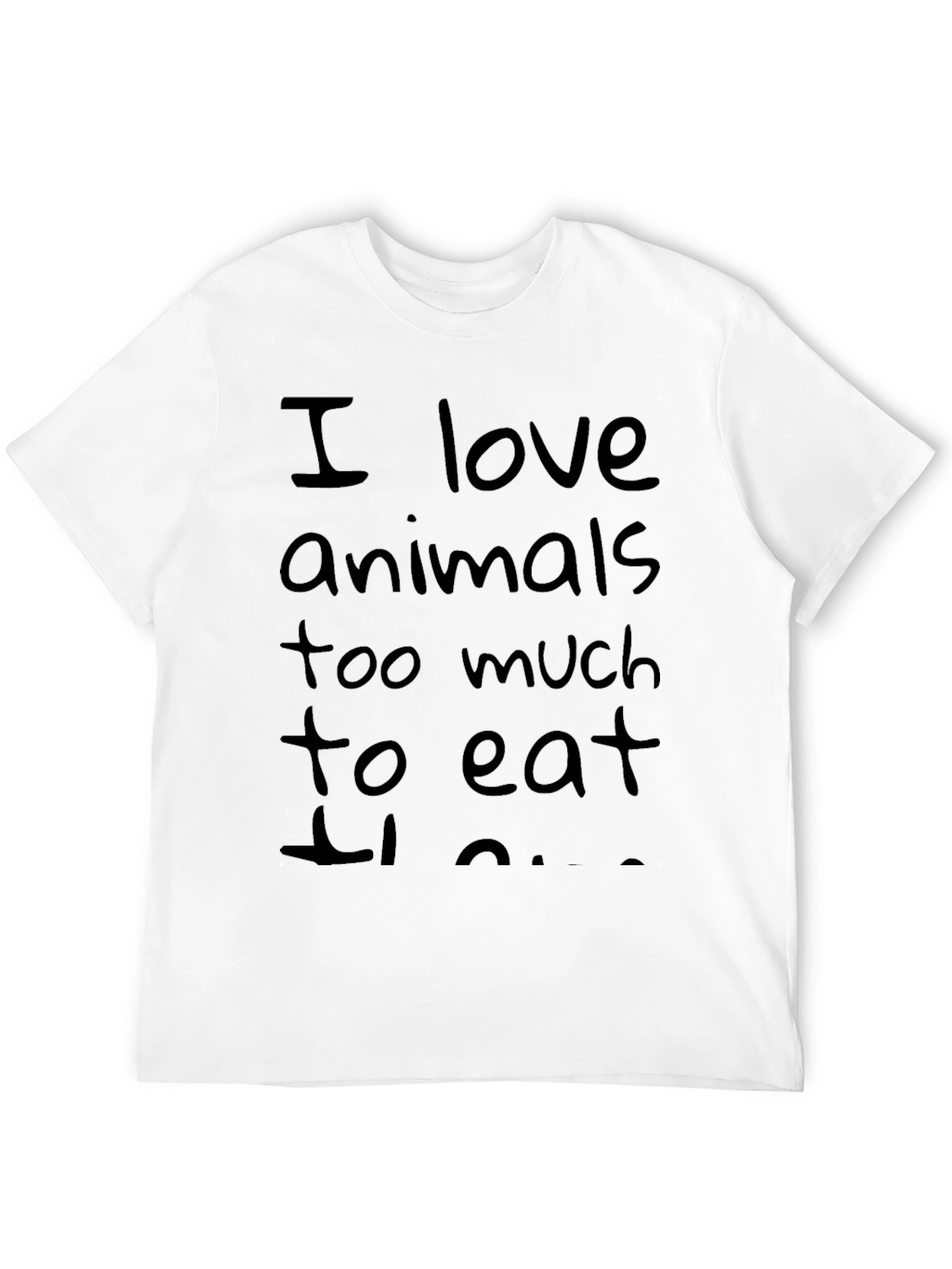 Vegan Statement Tee - I Love Animals