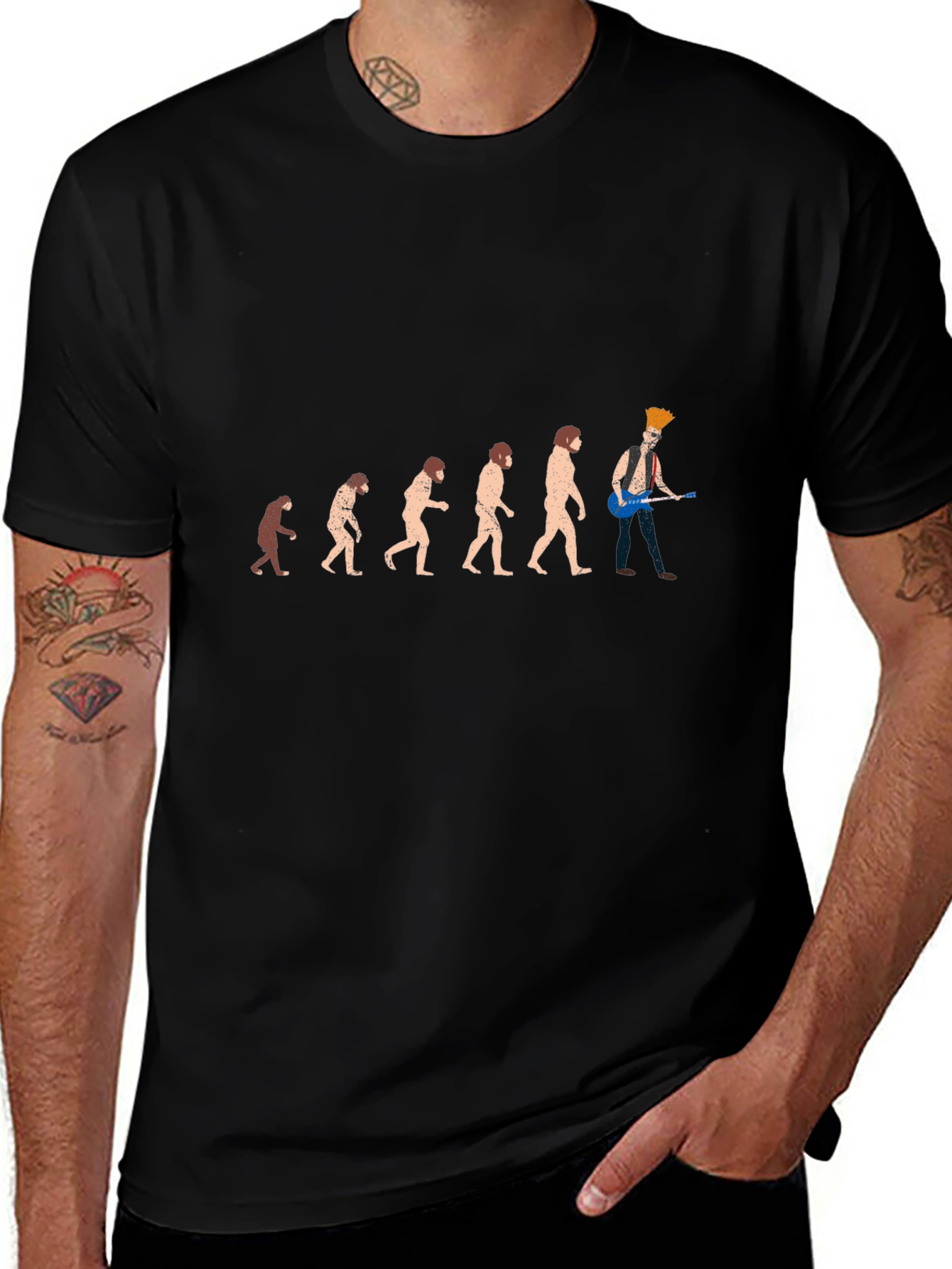 Evolution of Rock T-Shirt - Black