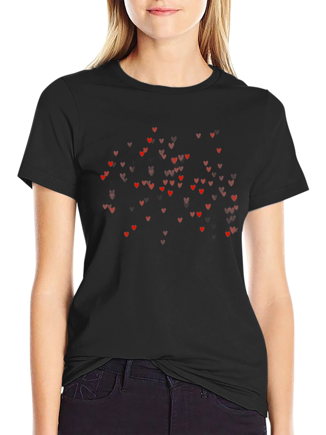 Heart Rain Black T-Shirt