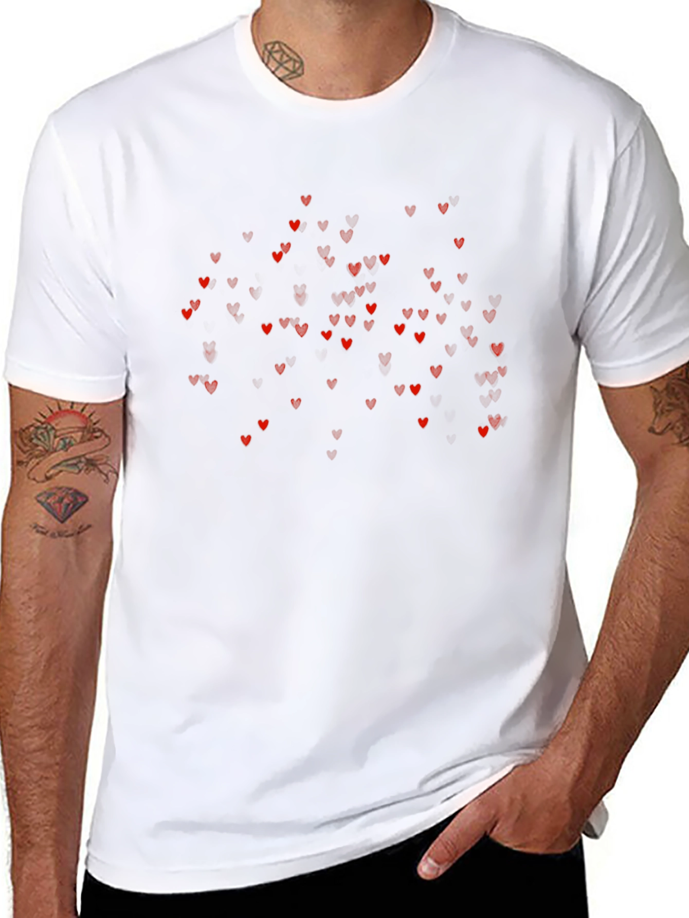 Heart Rain Black T-Shirt