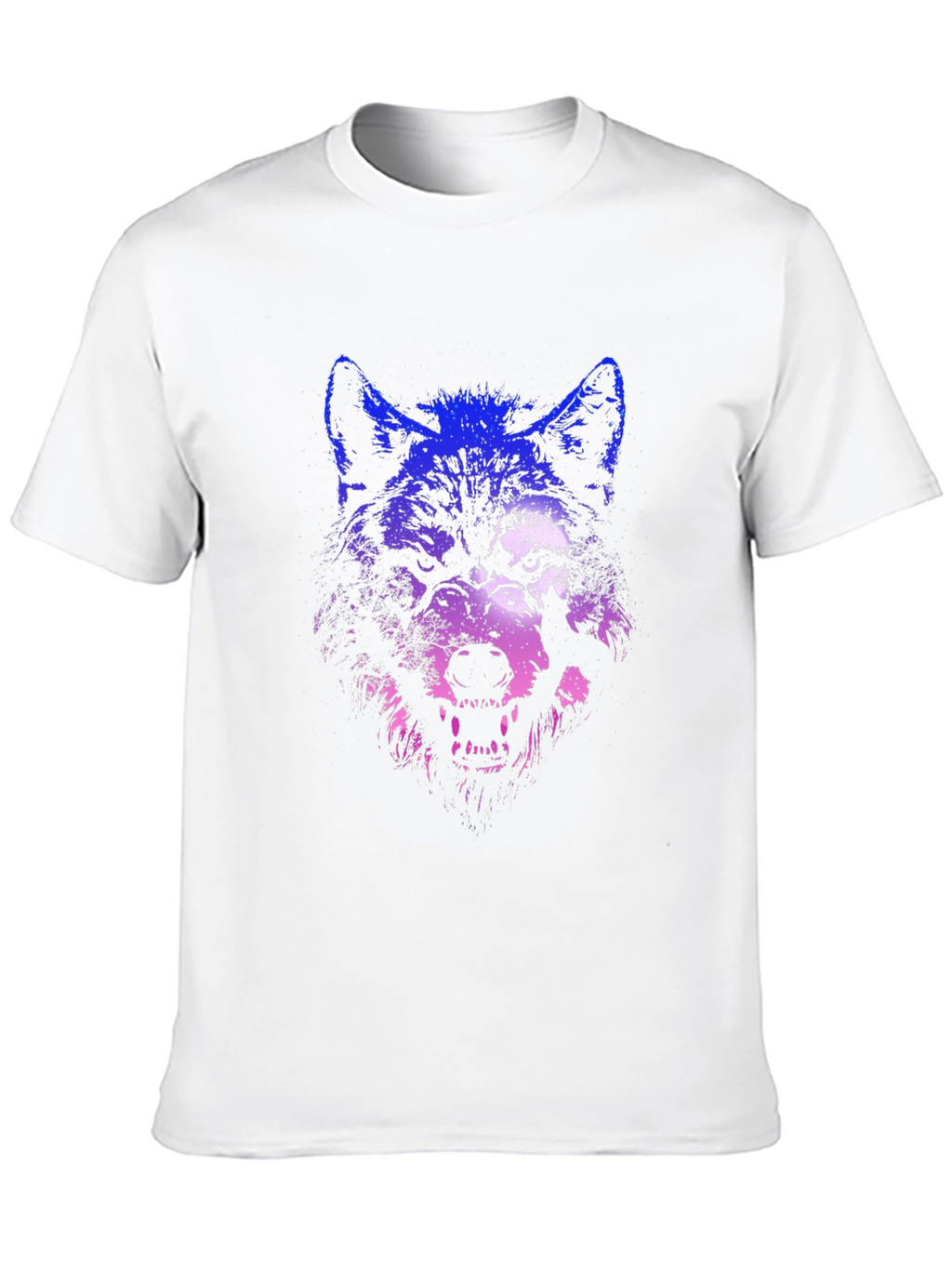 Wolf Graphic Print T-Shirt - Black