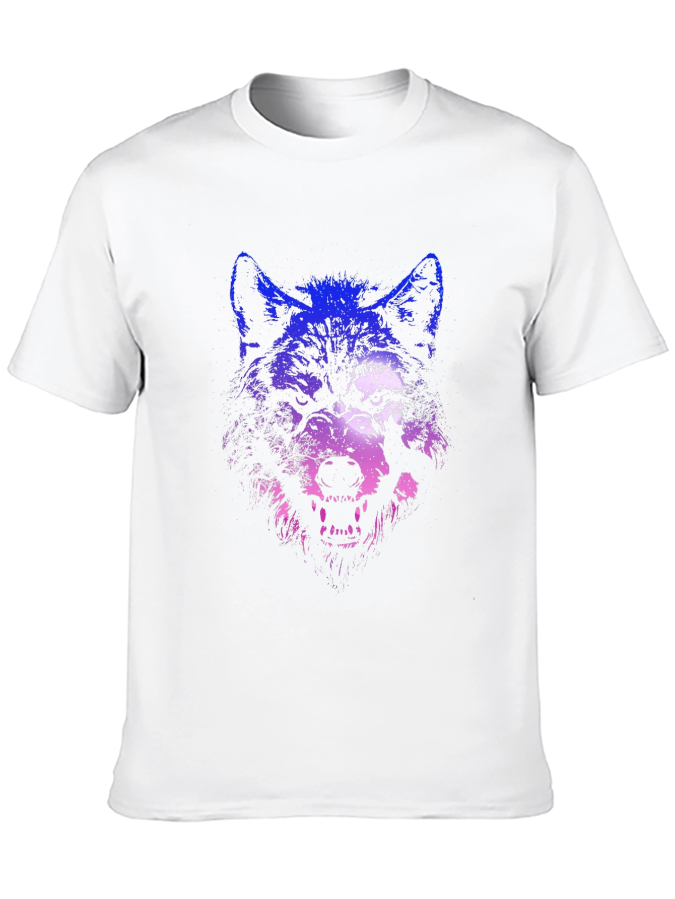Wolf Graphic Print T-Shirt - Black