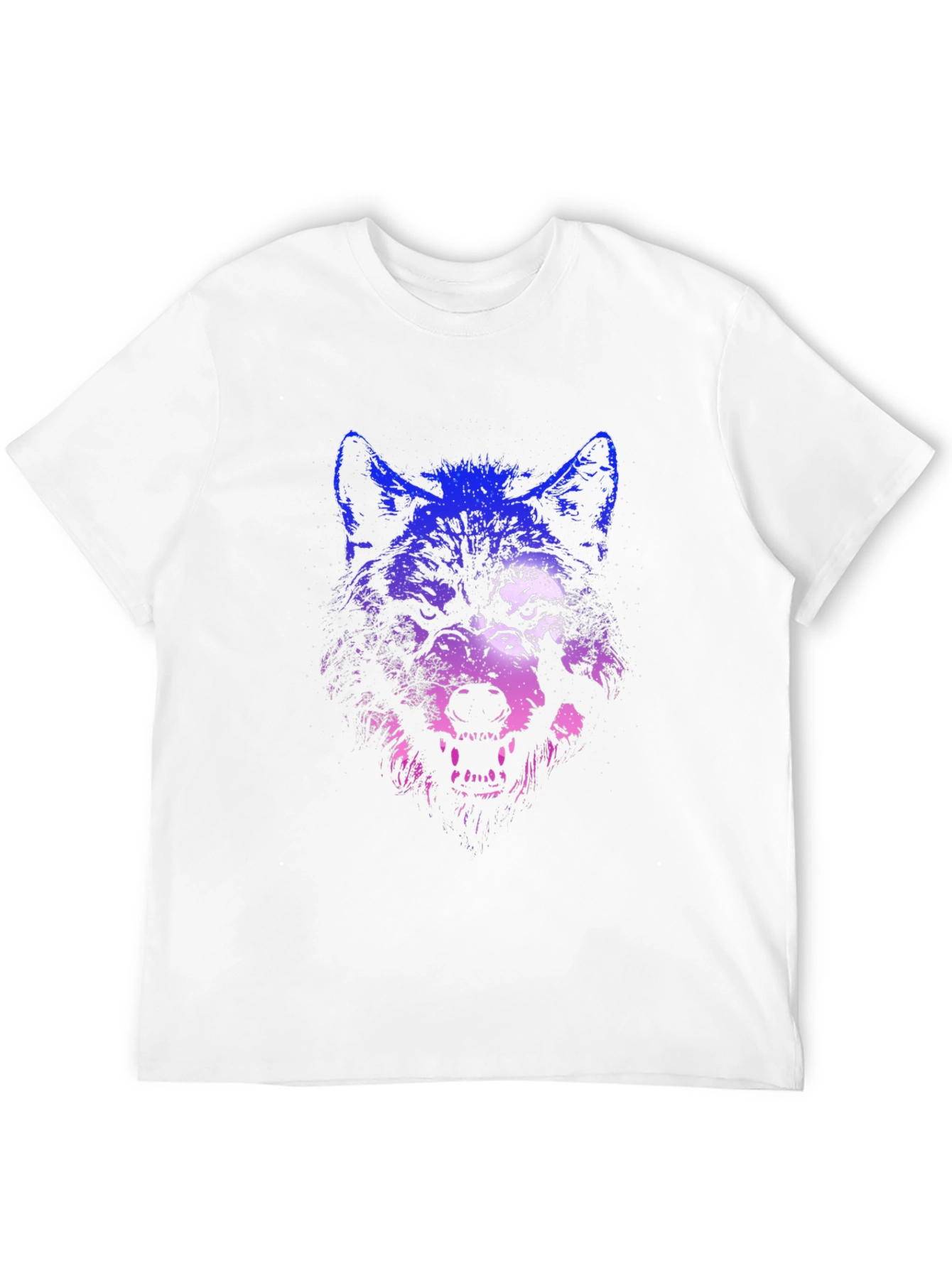 Wolf Graphic Print T-Shirt - Black
