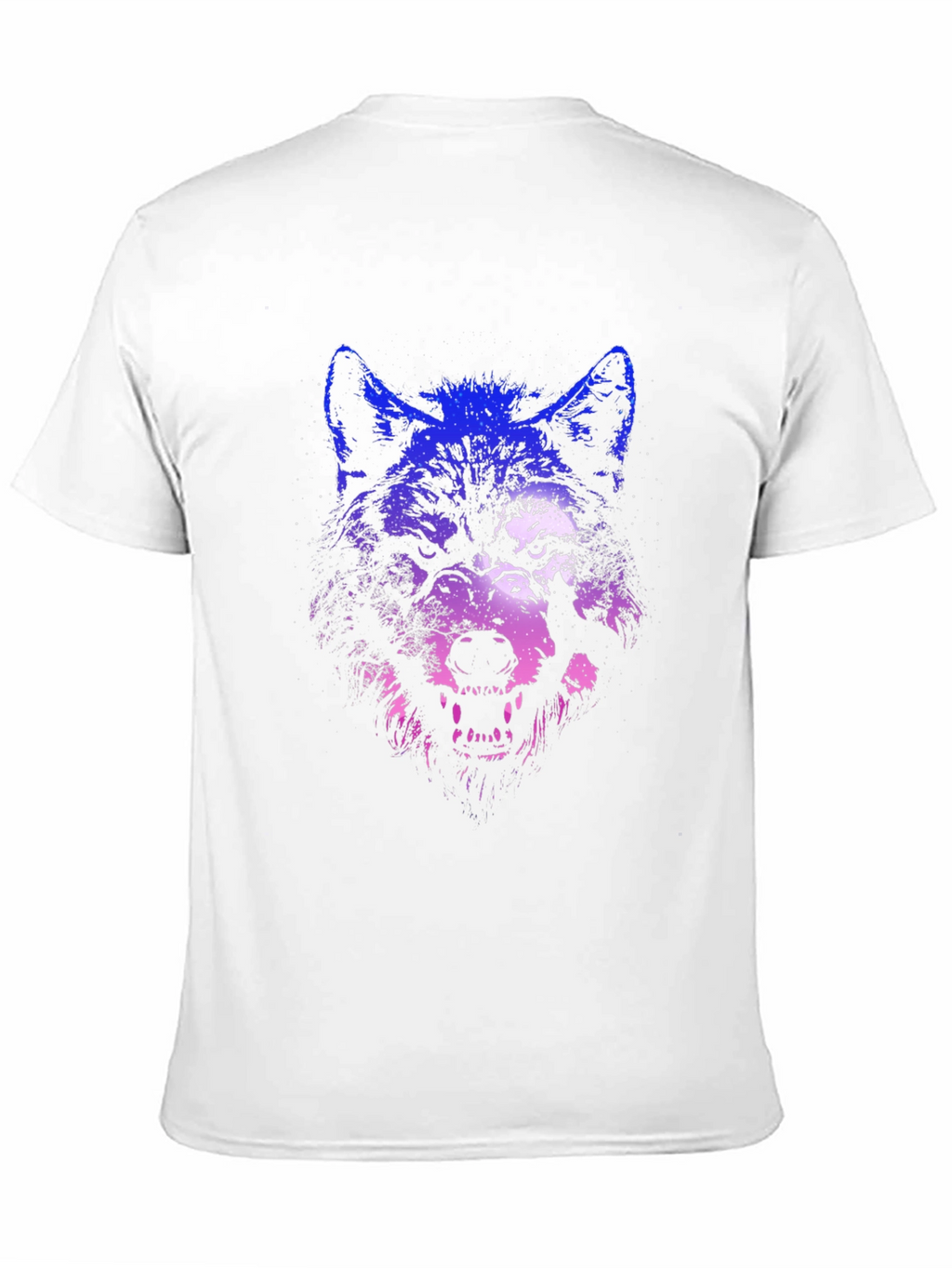 Wolf Graphic Print T-Shirt - Black