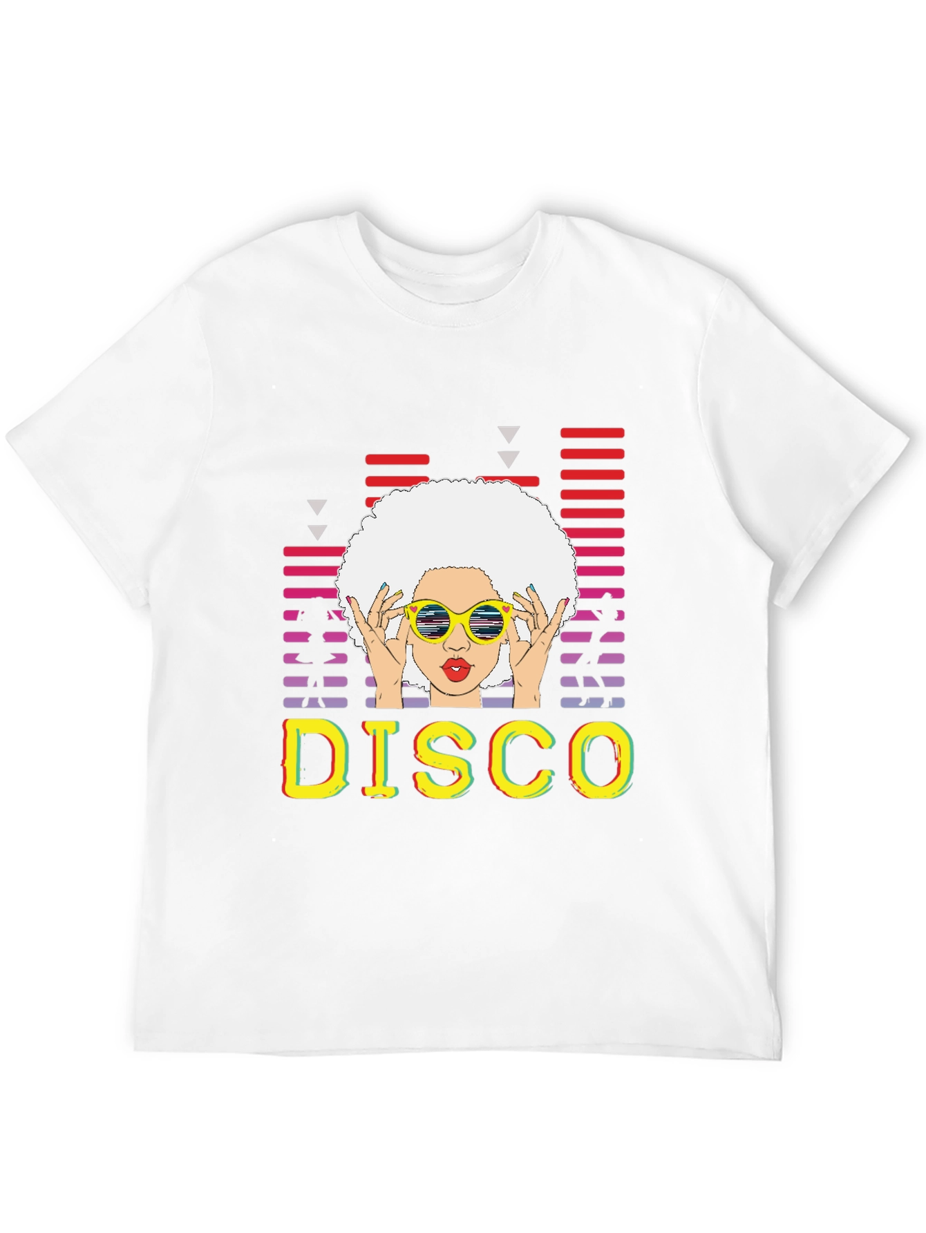 Retro Disco T-Shirt - Afro Hairstyle Graphic Tee