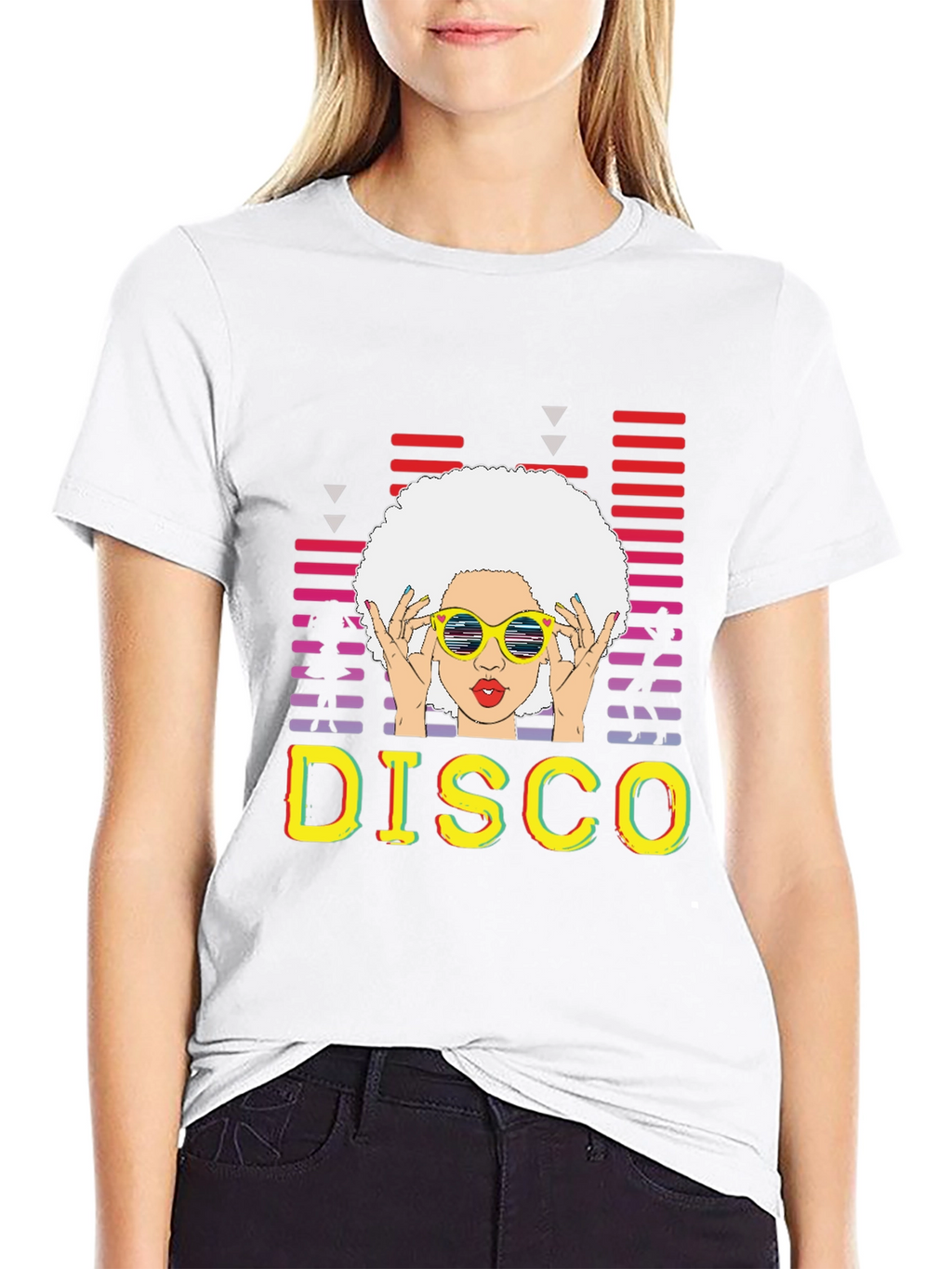 Retro Disco T-Shirt - Afro Hairstyle Graphic Tee