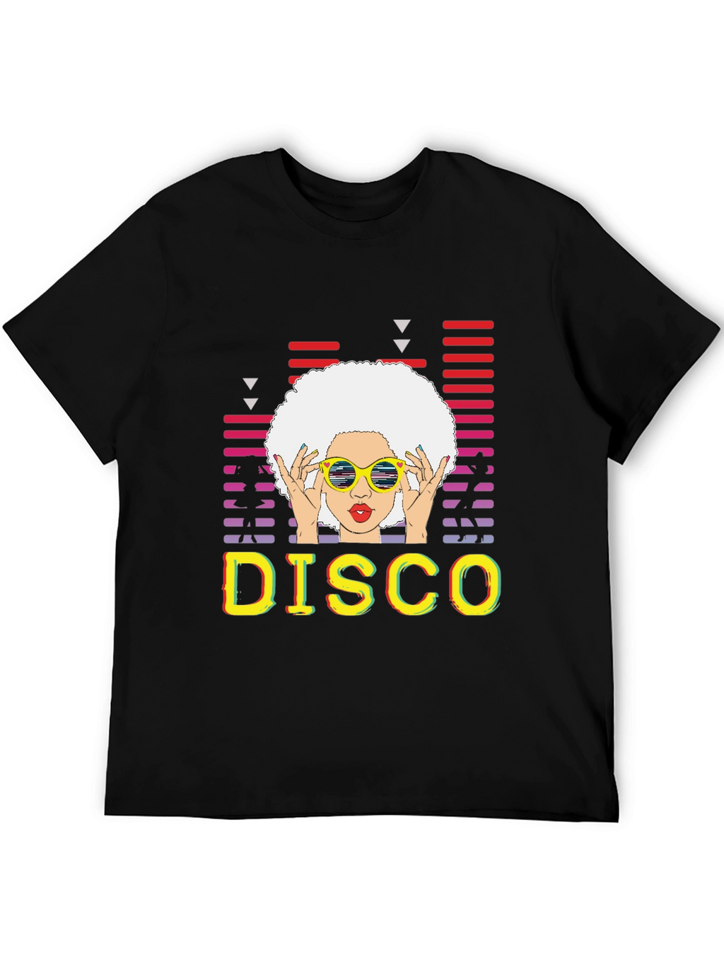 Retro Disco T-Shirt - Afro Hairstyle Graphic Tee
