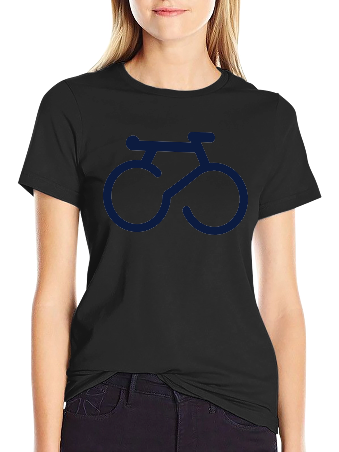Bike Graphic Tee - Black Cotton Casual T-Shirt