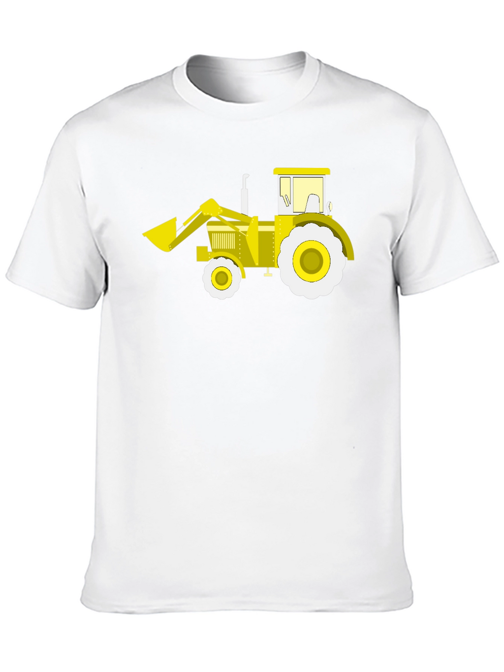 Tractor Graphic Tee - Black Cotton Crew Neck