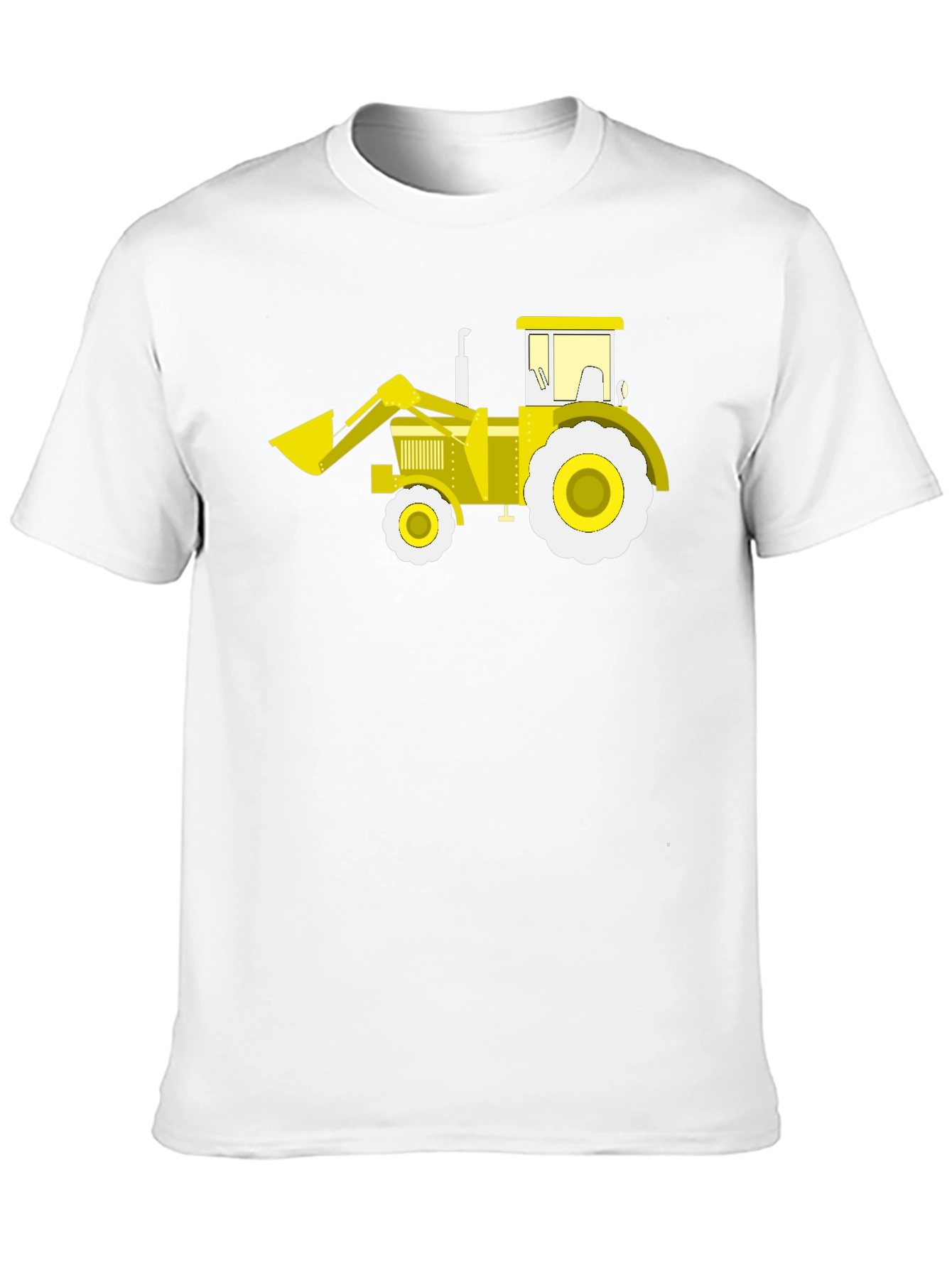 Tractor Graphic Tee - Black Cotton Crew Neck