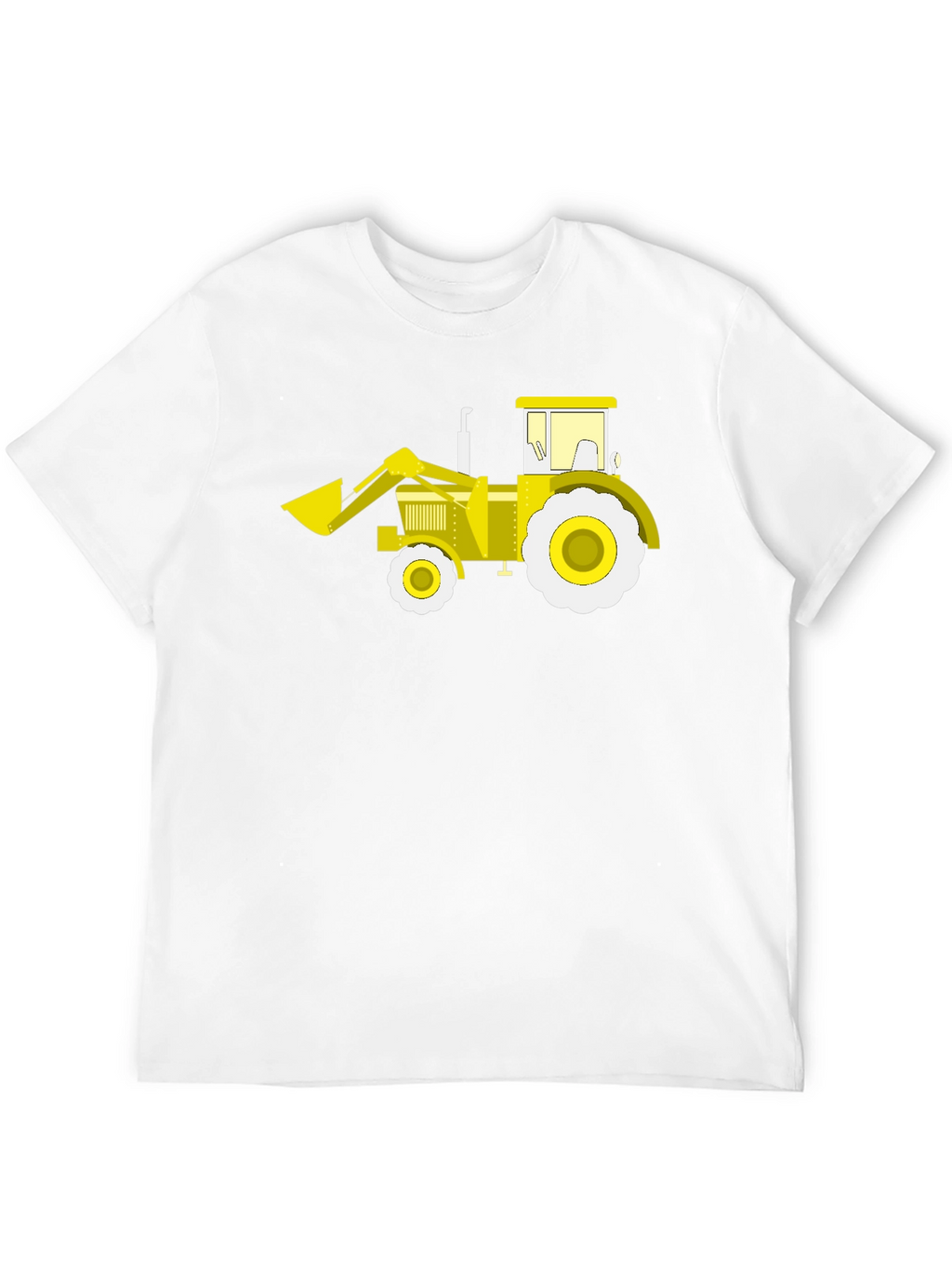 Tractor Graphic Tee - Black Cotton Crew Neck