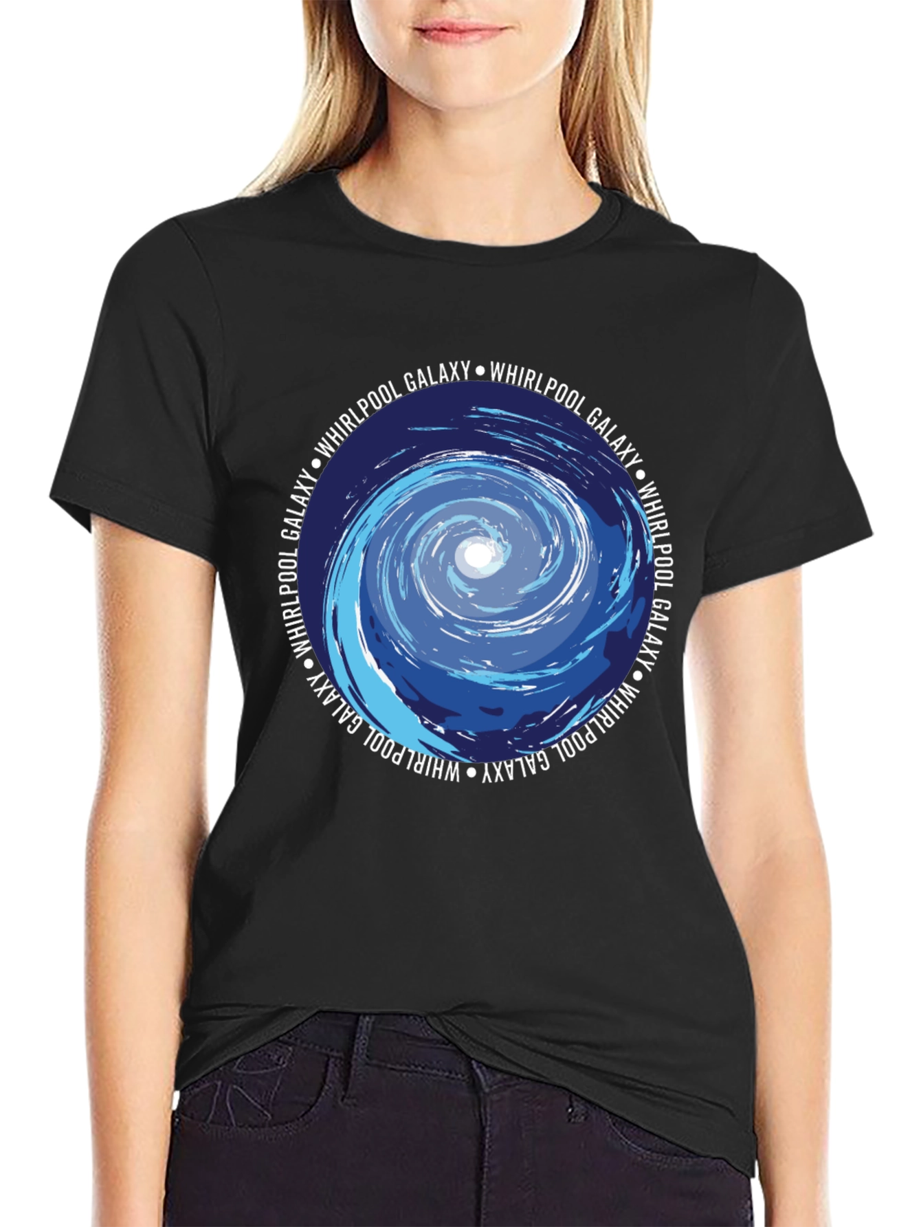 Whirlpool Galaxy Graphic Tee - Cosmic Style