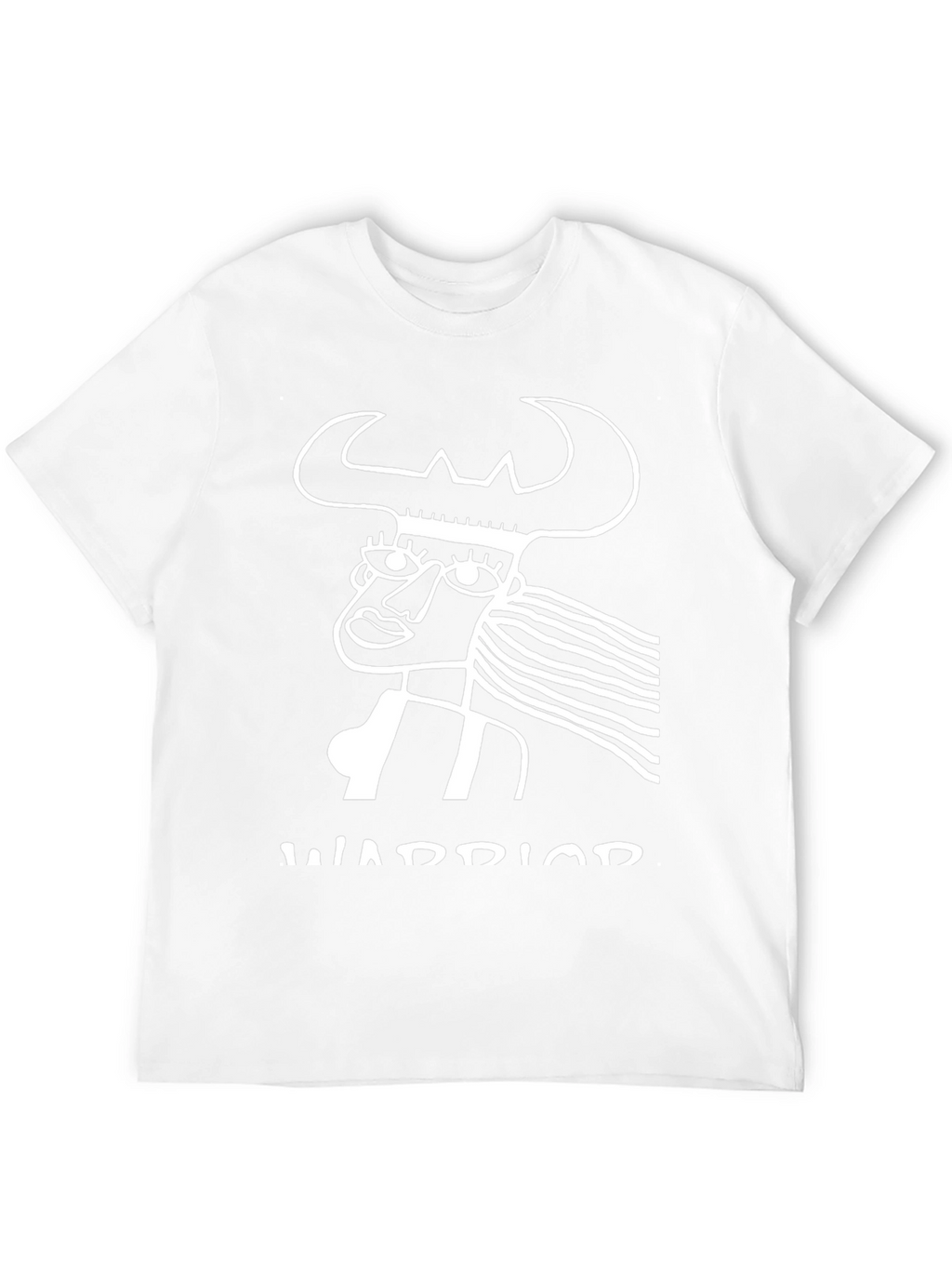 Warrior Graphic Tee - Black Cotton T-Shirt