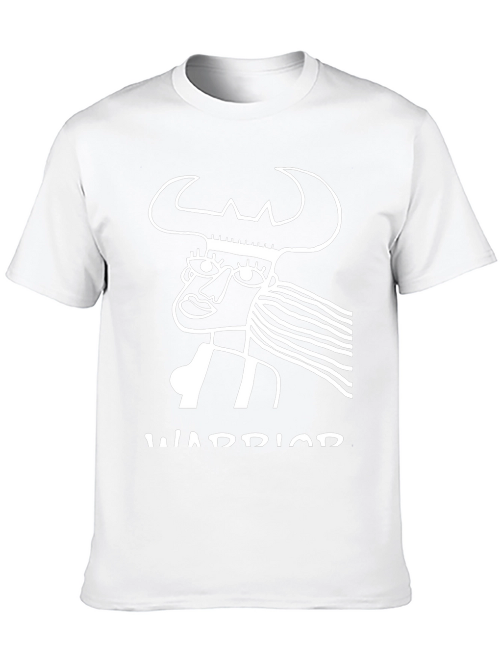 Warrior Graphic Tee - Black Cotton T-Shirt