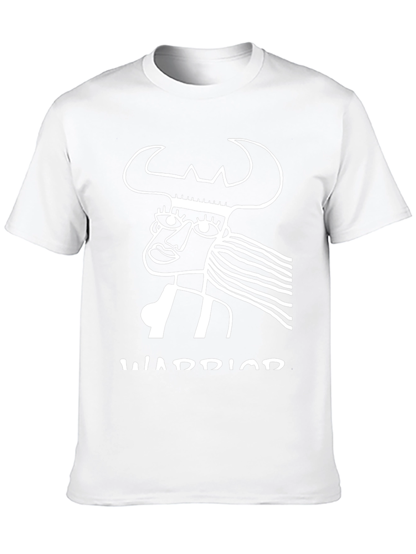 Warrior Graphic Tee - Black Cotton T-Shirt