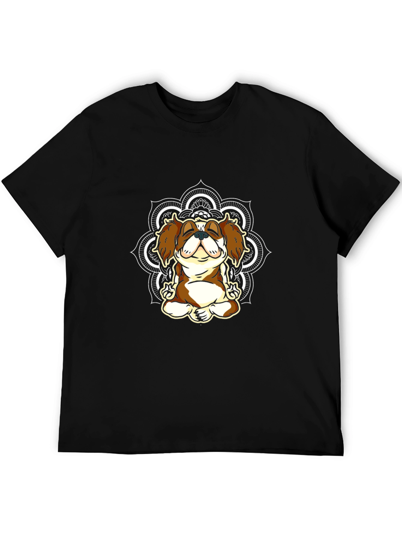 Zen Dog Mandala T-Shirt - Relaxed Fit