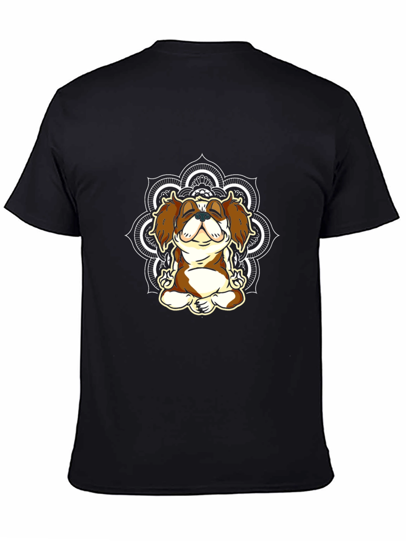 Zen Dog Mandala T-Shirt - Relaxed Fit