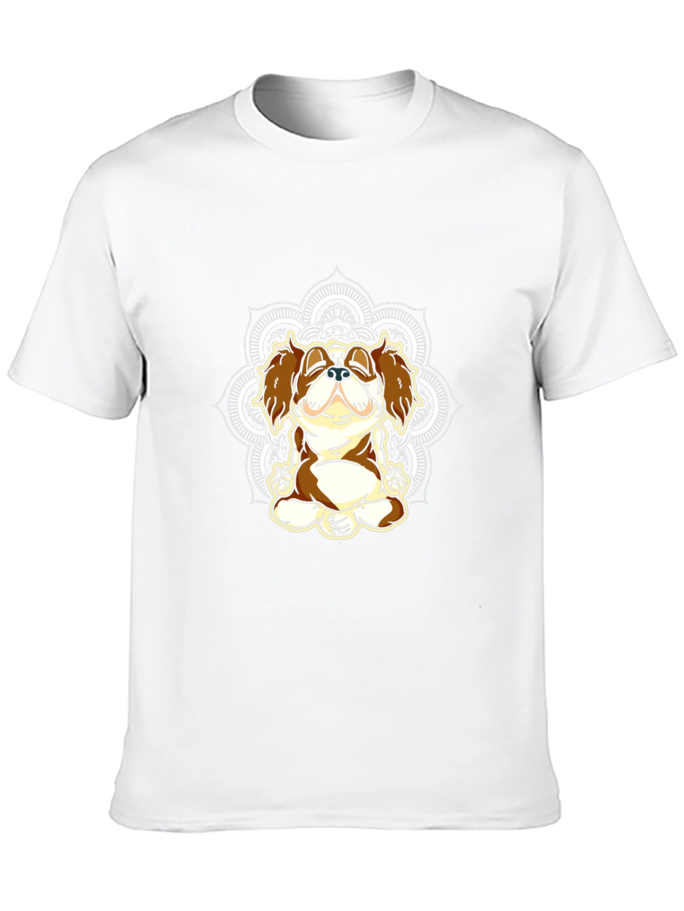 Zen Dog Mandala T-Shirt - Relaxed Fit