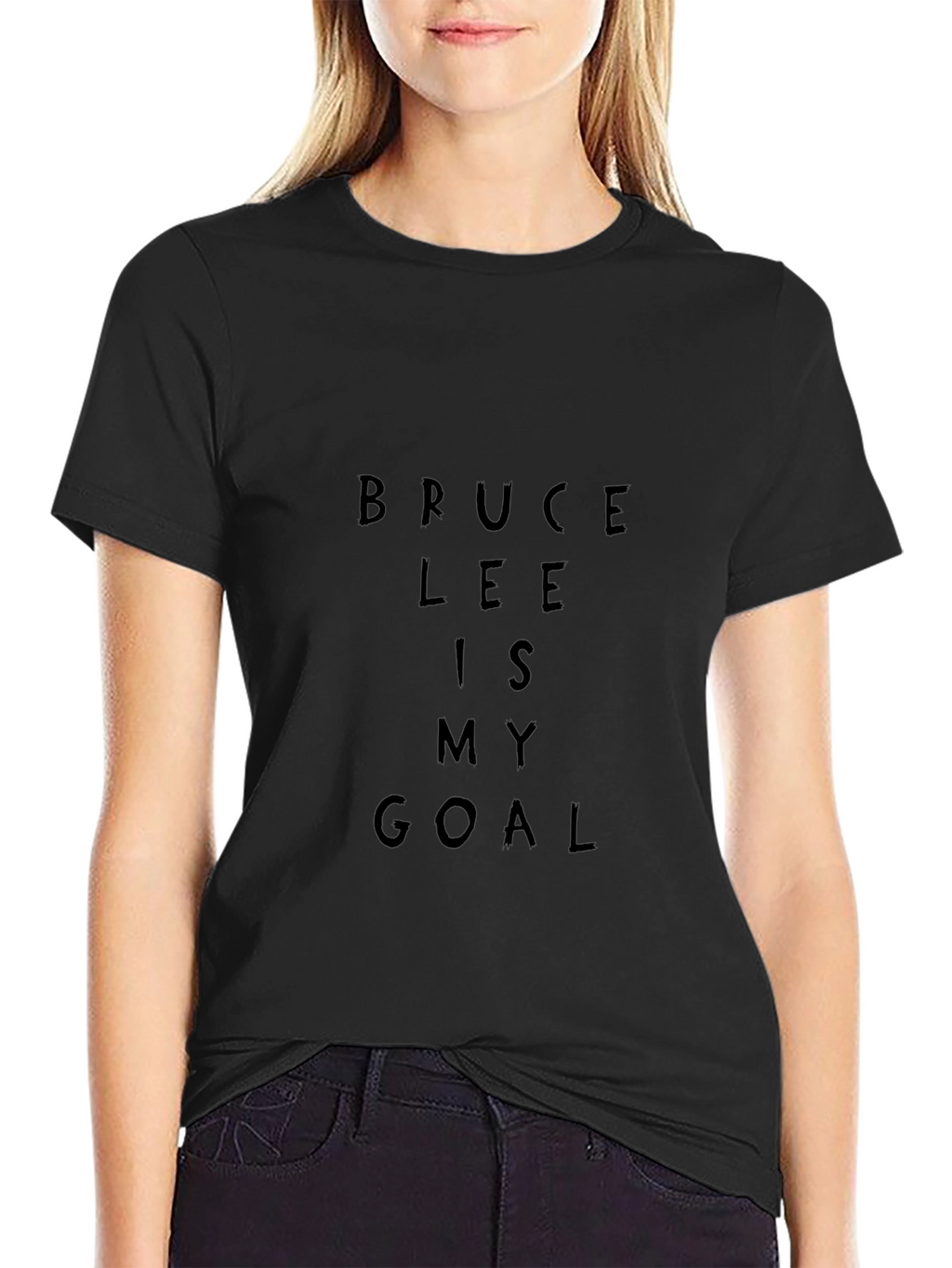 Bruce Lee Is My Goal Black T-Shirt