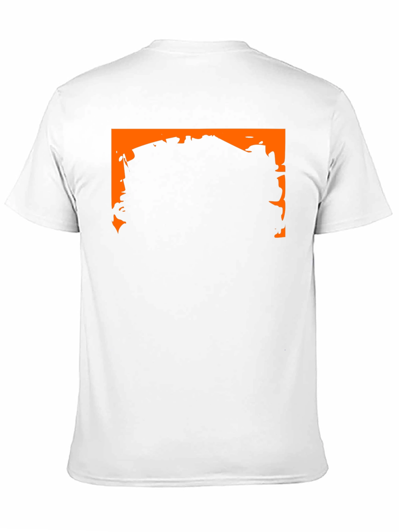 Black Graphic Tee with Orange Border