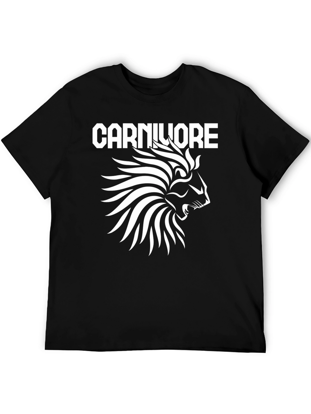 Carnivore Lion Graphic T-Shirt - Black