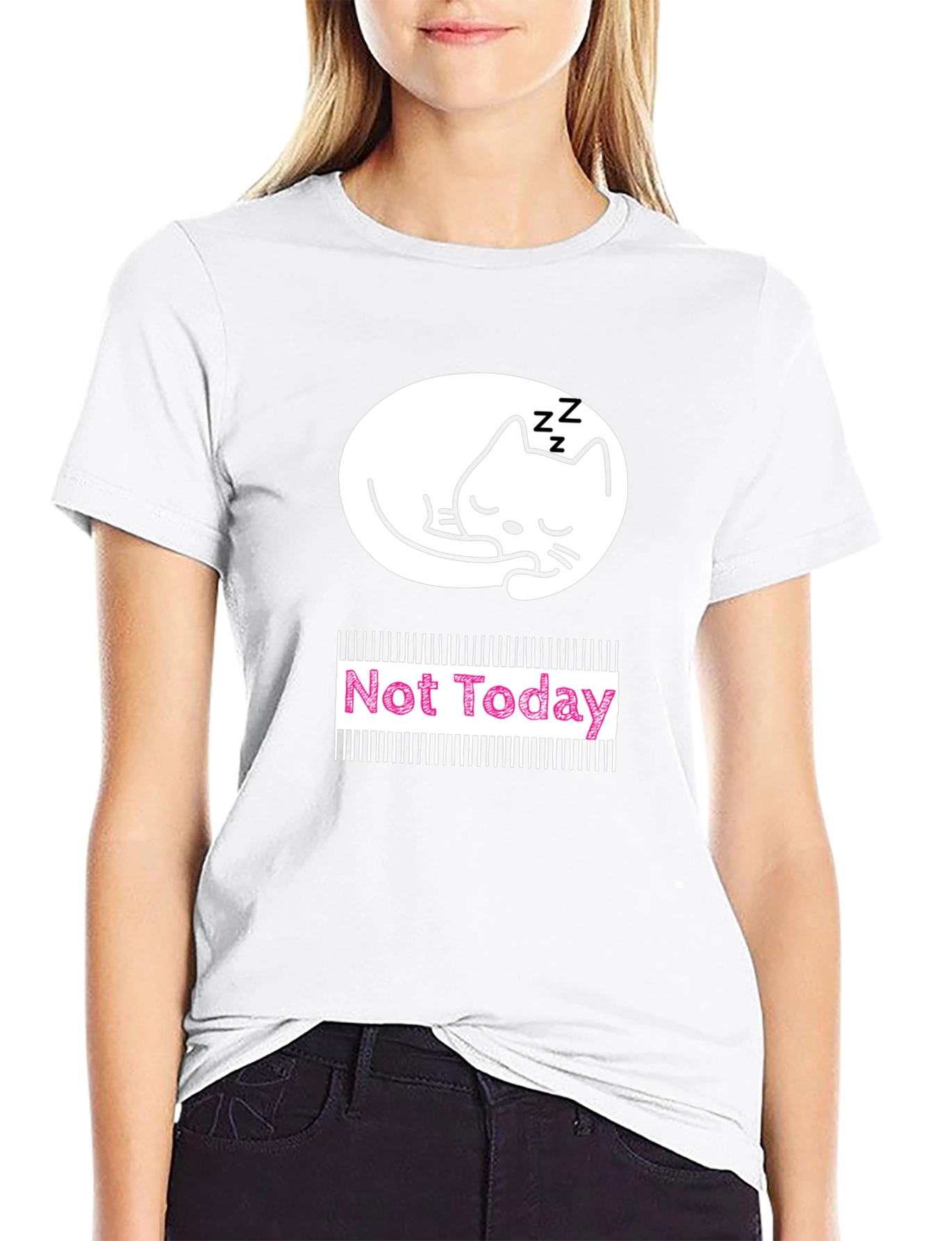 Not Today Cat Graphic T-Shirt