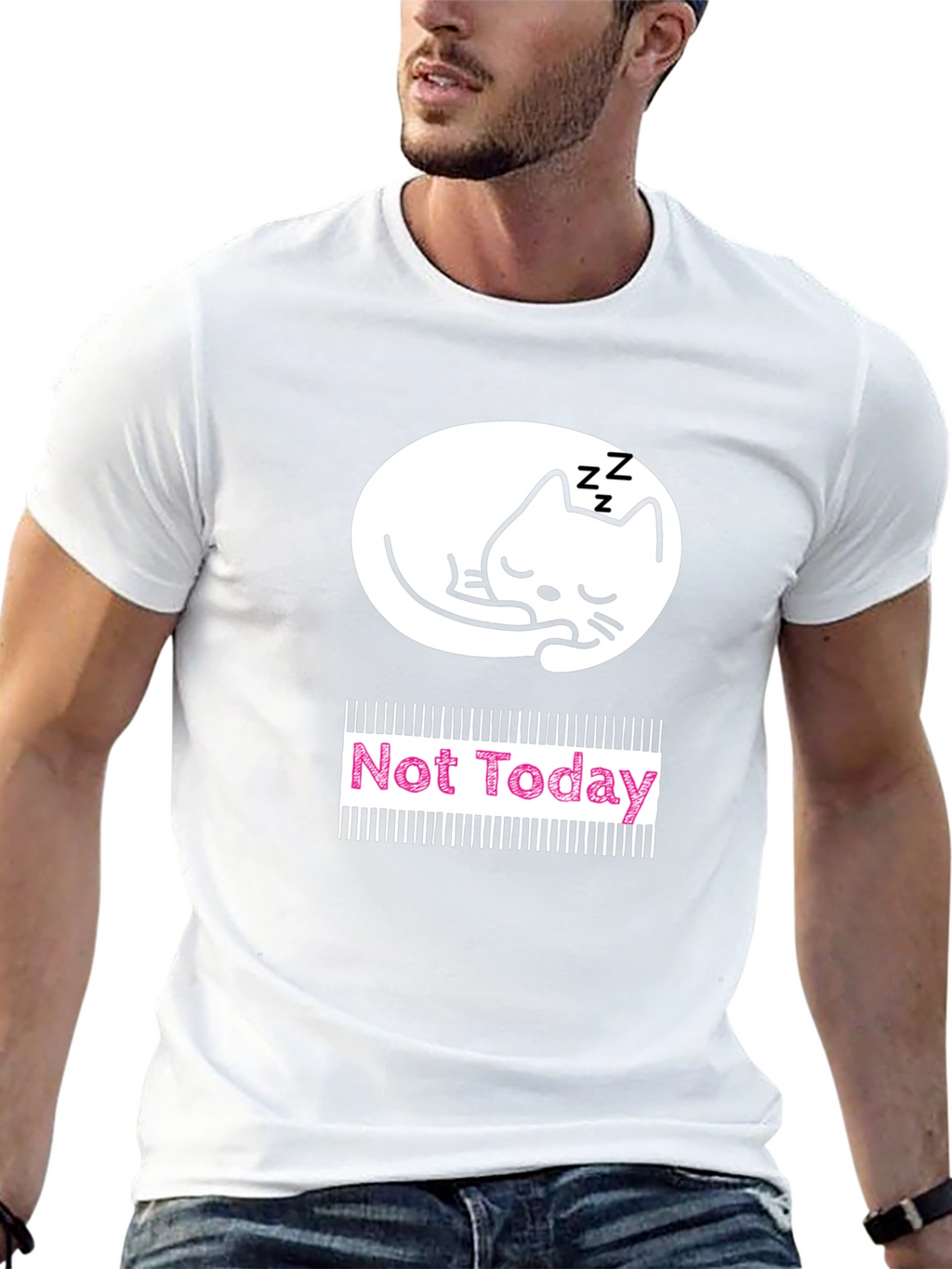 Not Today Cat Graphic T-Shirt