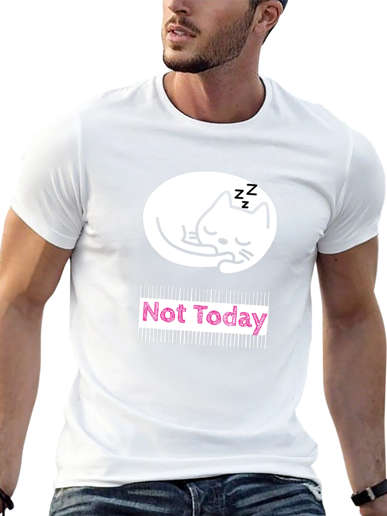 Not Today Cat Graphic T-Shirt