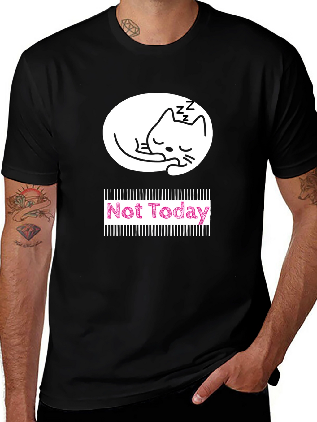 Not Today Cat Graphic T-Shirt