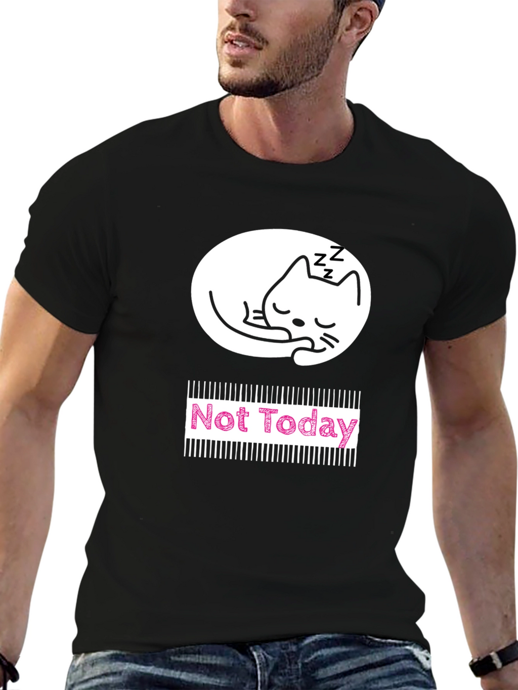 Not Today Cat Graphic T-Shirt