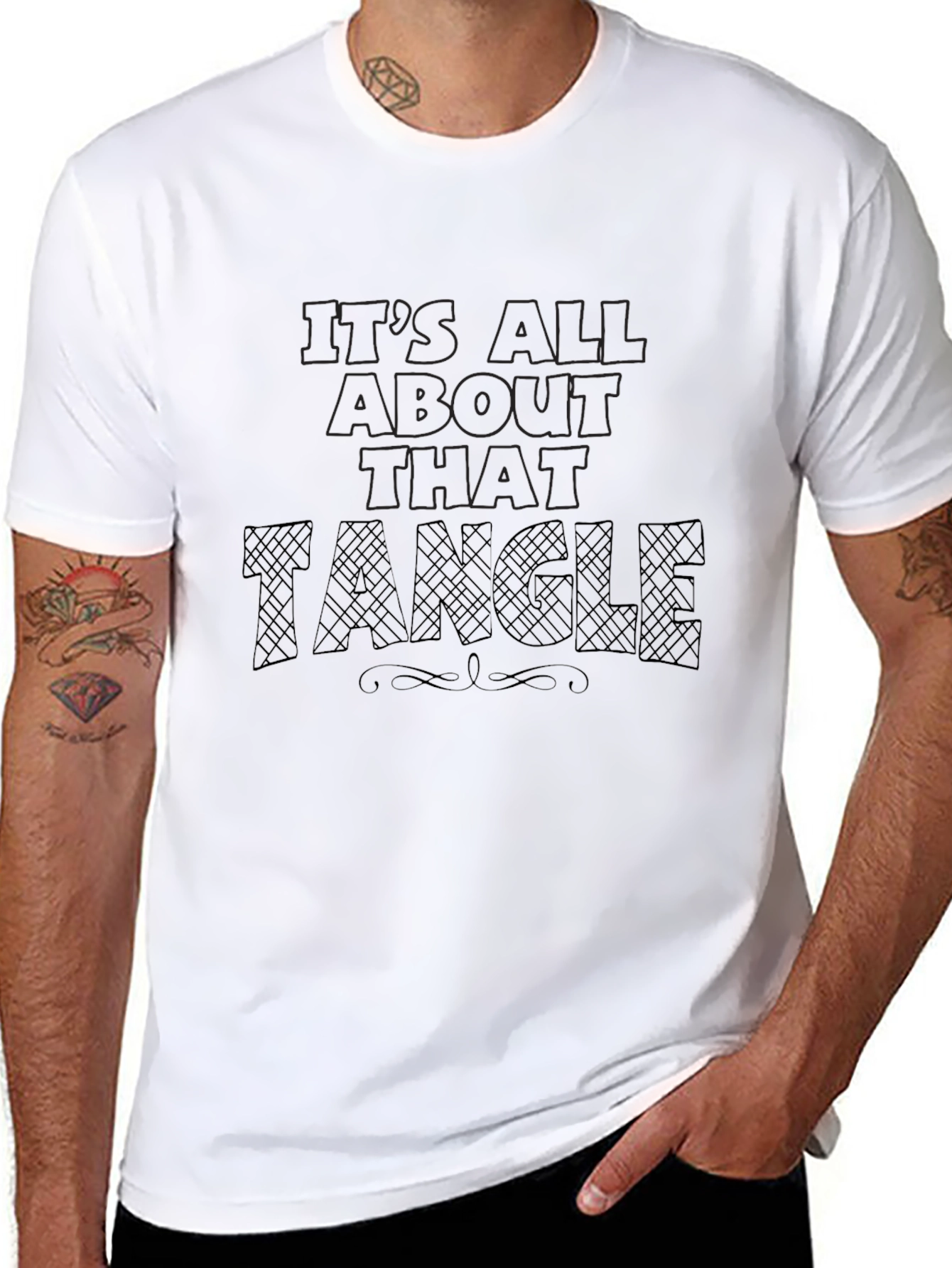 Its All About That Tangle Black T-Shirt