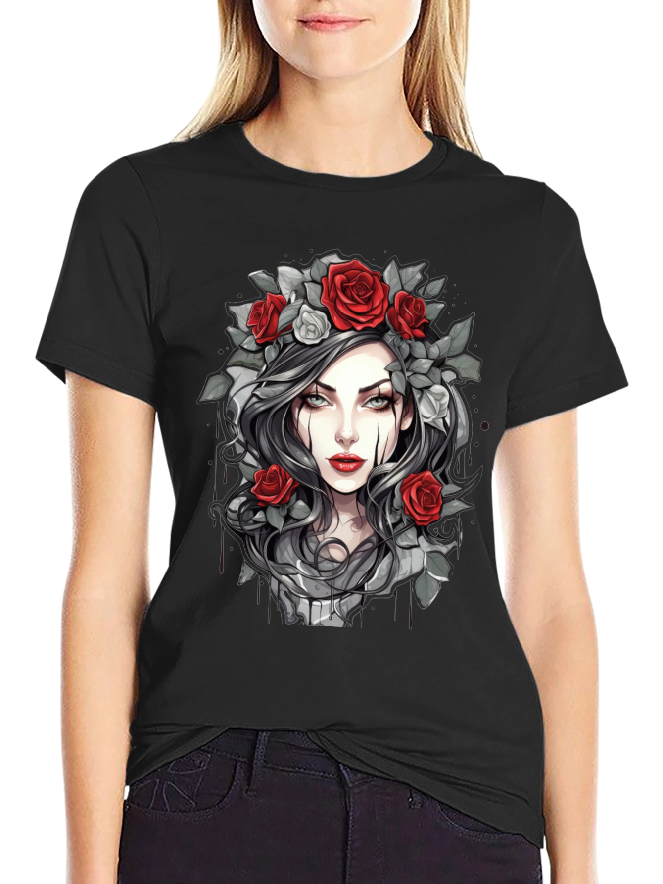 Gothic Rose T-Shirt - Dark Beauty Tee
