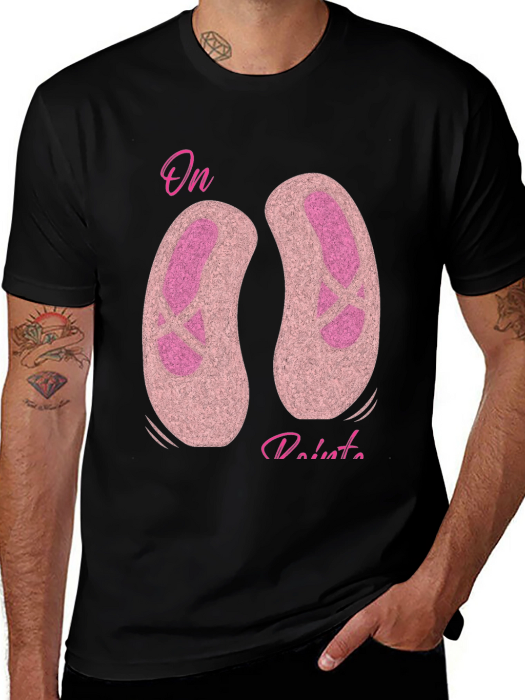 On Pointe Ballet T-Shirt - Black Graphic Tee