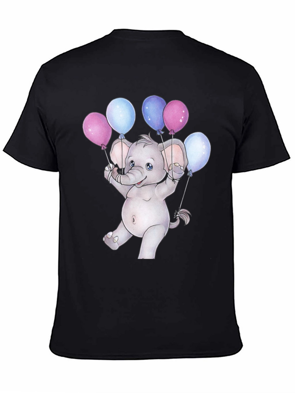 Cute Elephant with Balloons Graphic Tee