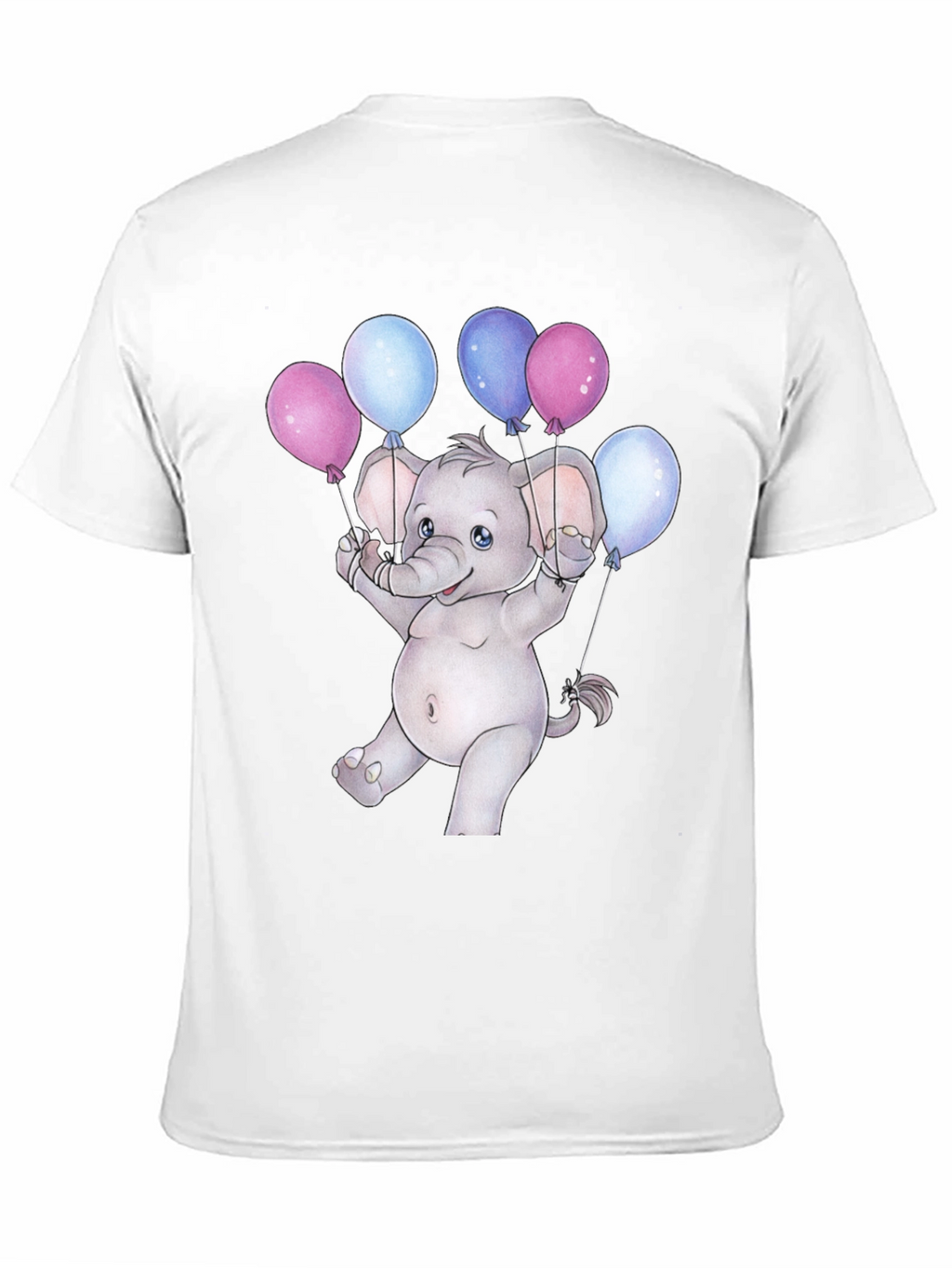 Cute Elephant with Balloons Graphic Tee