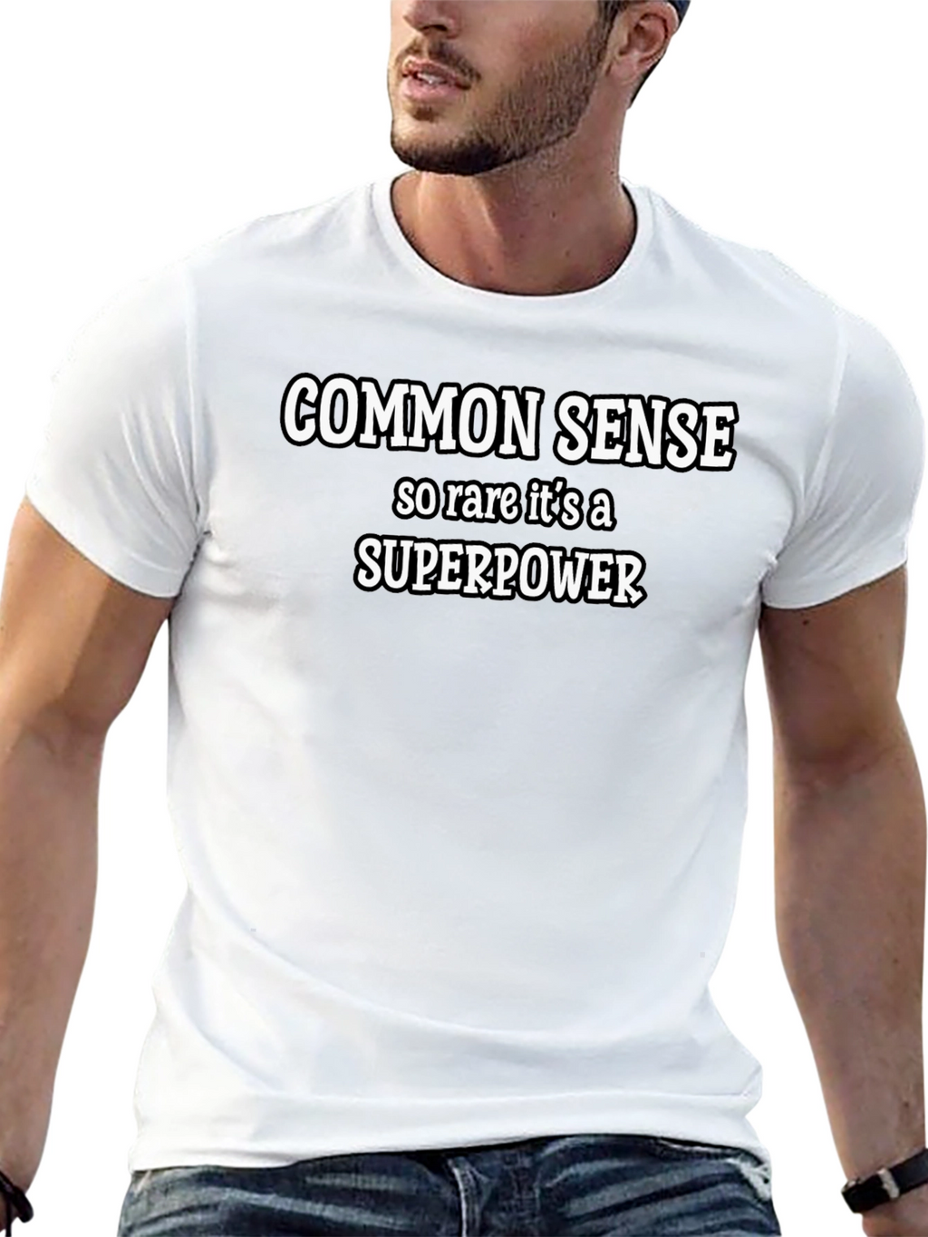Common Sense Superpower Graphic Tee - Black