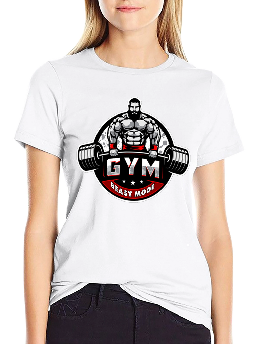 Gym Beast Mode Graphic Tee - Black