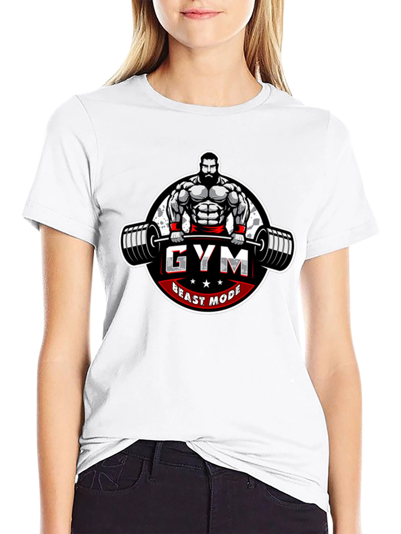 Gym Beast Mode Graphic Tee - Black