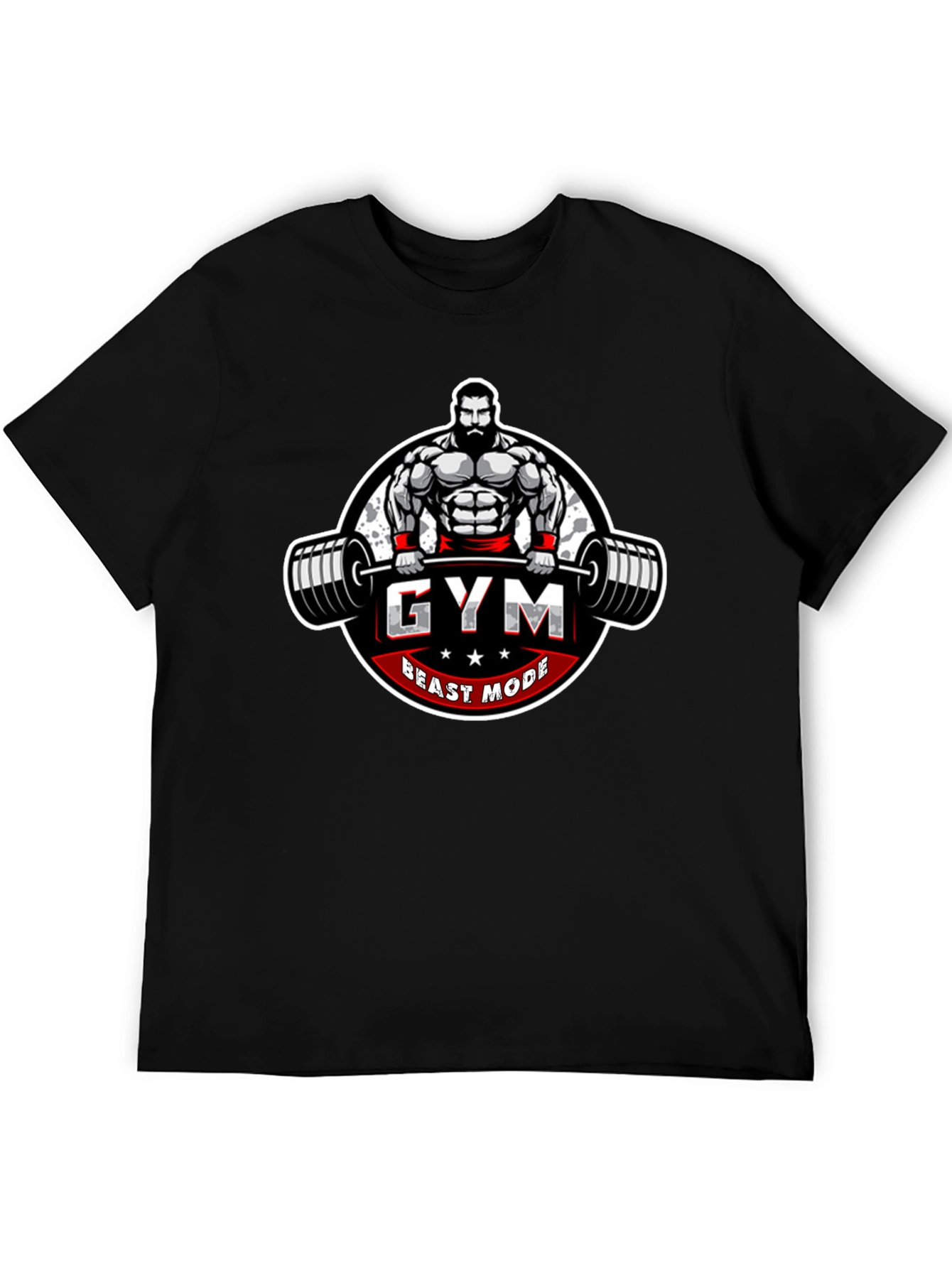 Gym Beast Mode Graphic Tee - Black