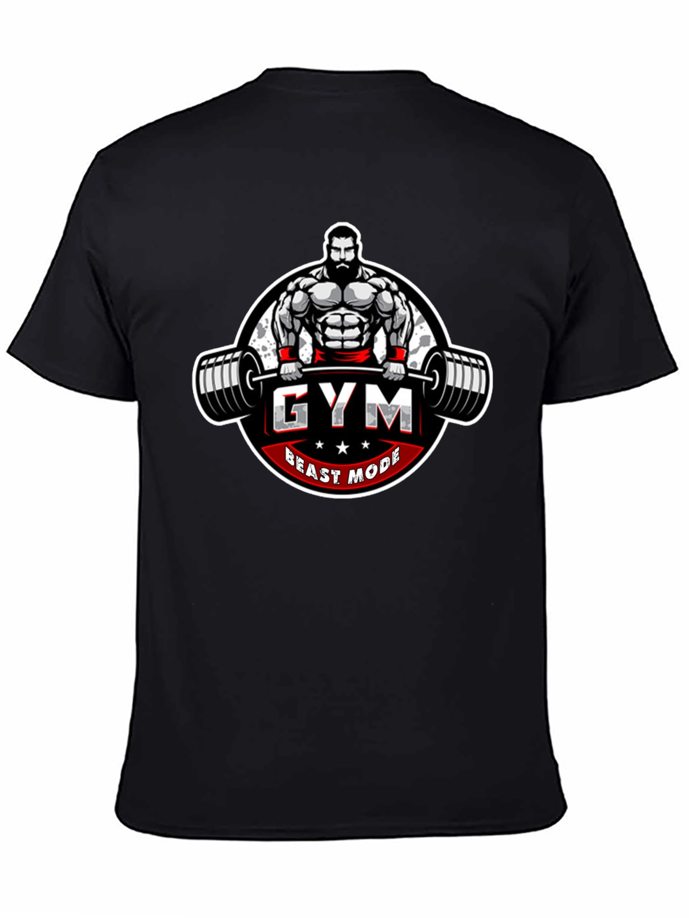 Gym Beast Mode Graphic Tee - Black