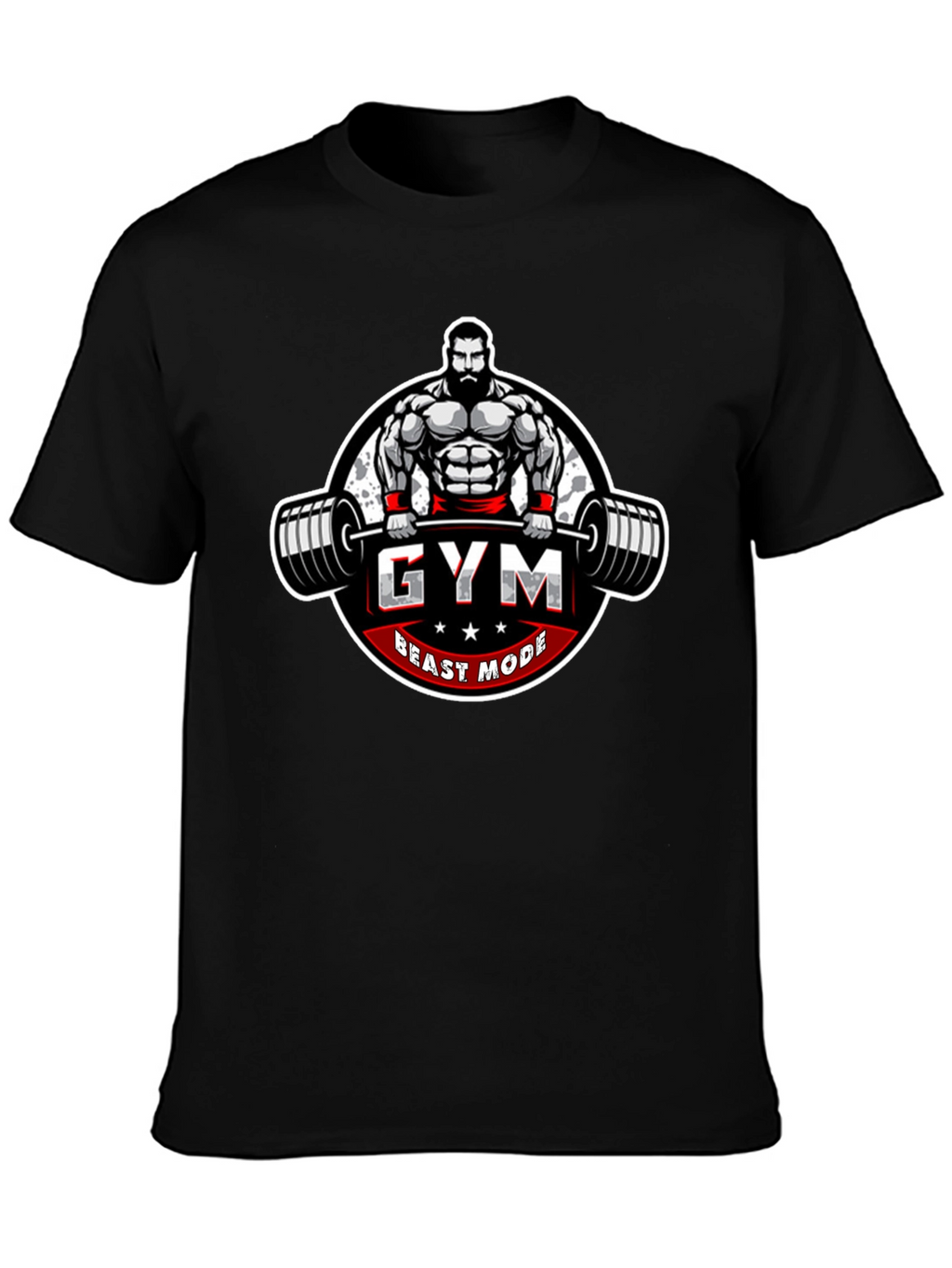 Gym Beast Mode Graphic Tee - Black