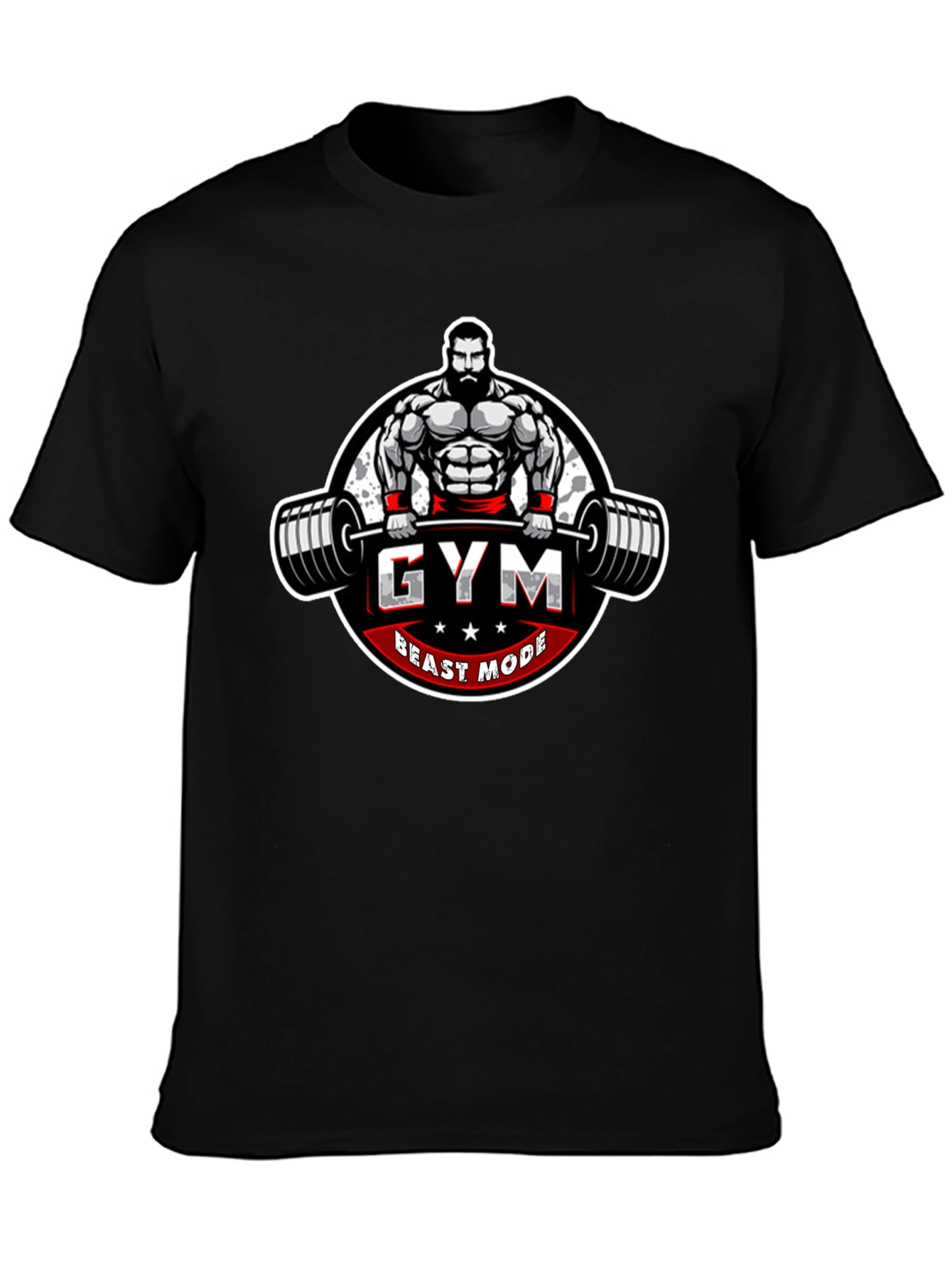 Gym Beast Mode Graphic Tee - Black