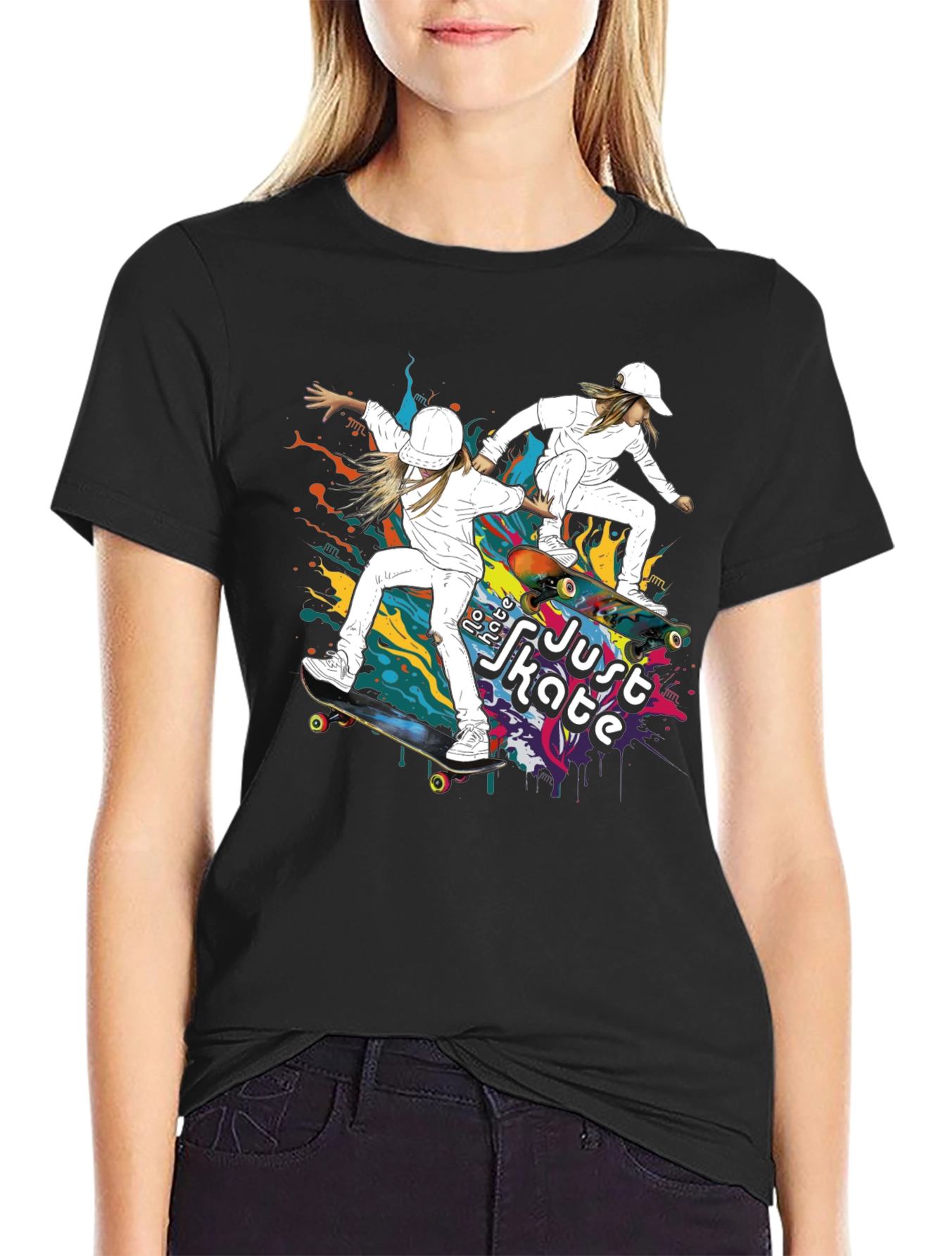 Skater Style Tee - Just Skate Graphic T-Shirt