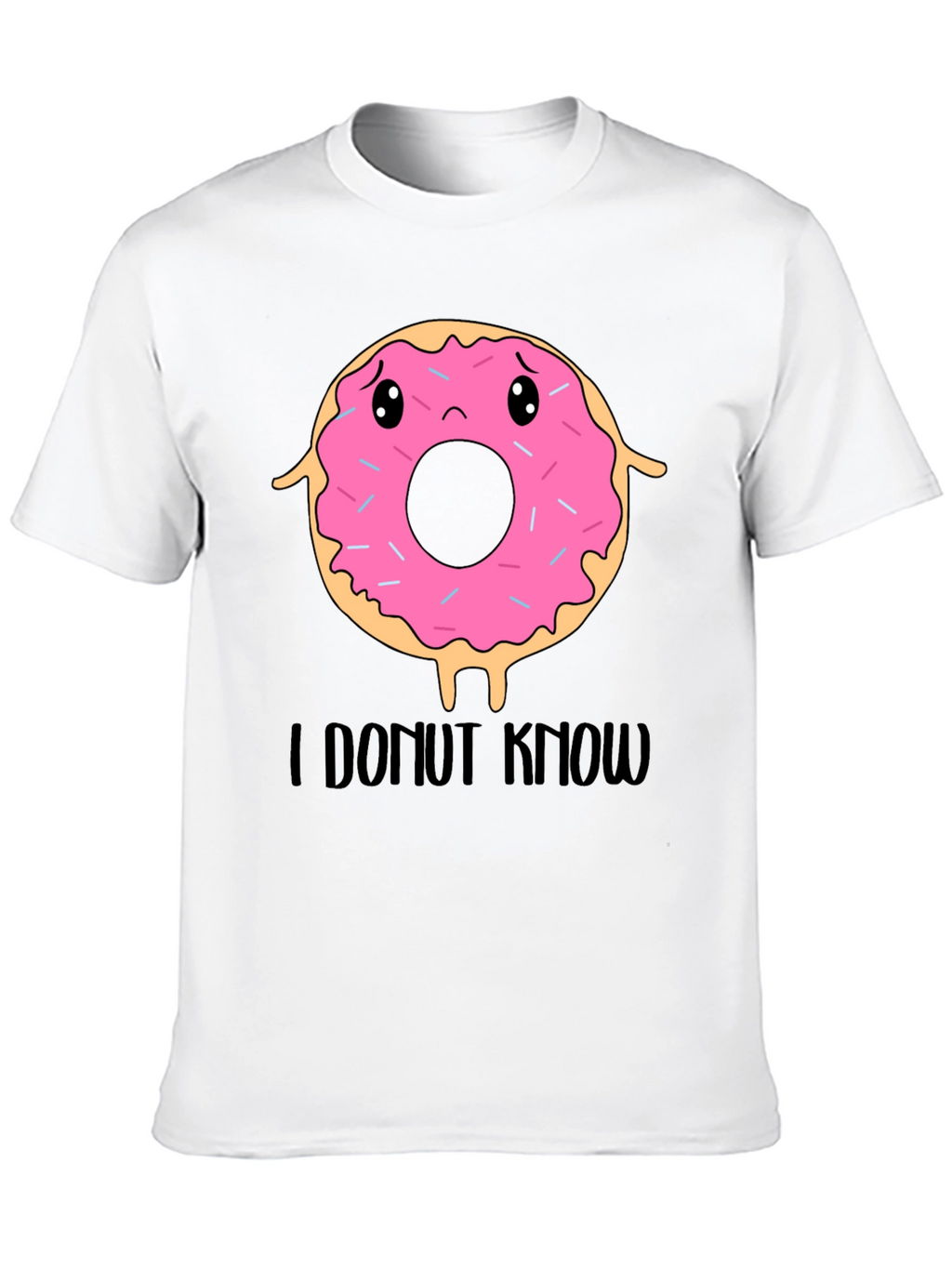 Funny I Donut Know T-Shirt - Black