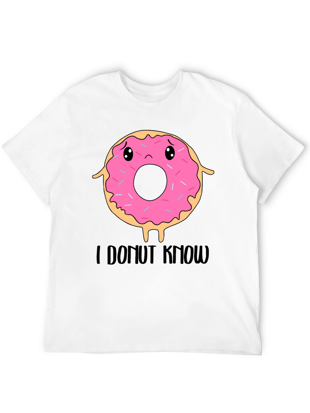 Funny I Donut Know T-Shirt - Black