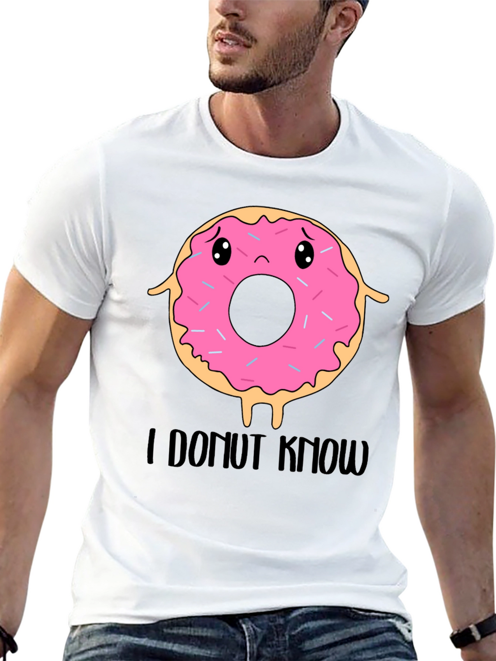 Funny I Donut Know T-Shirt - Black