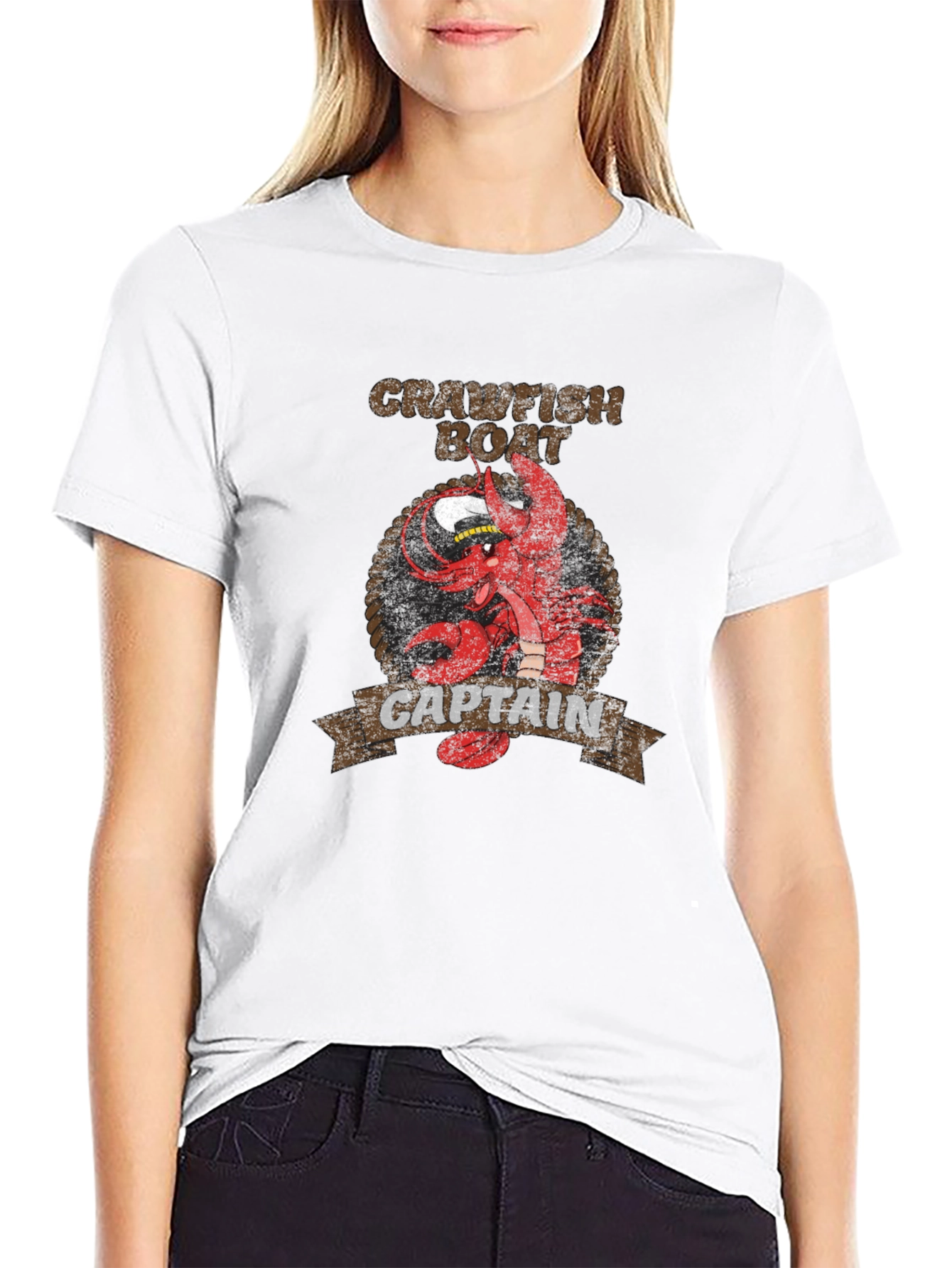 Crawfish Boat Captain Graphic T-Shirt