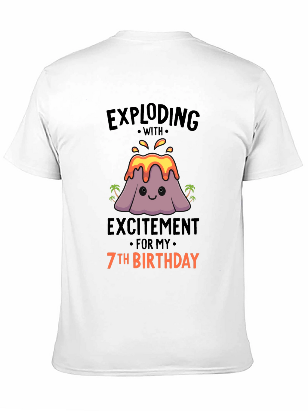 Exploding 7th Birthday Volcano T-Shirt
