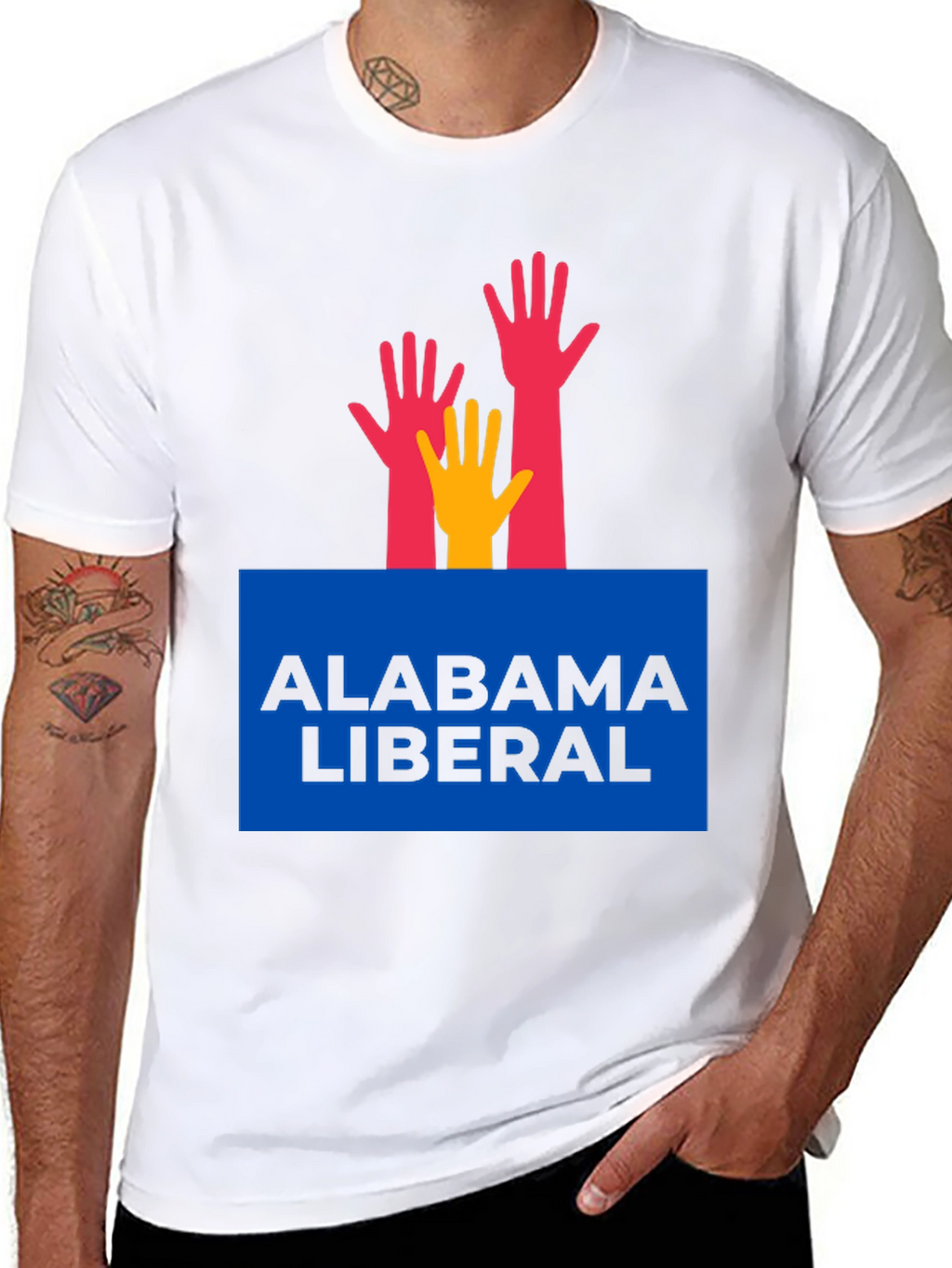 Alabama Liberal T-Shirt with Hands Graphic